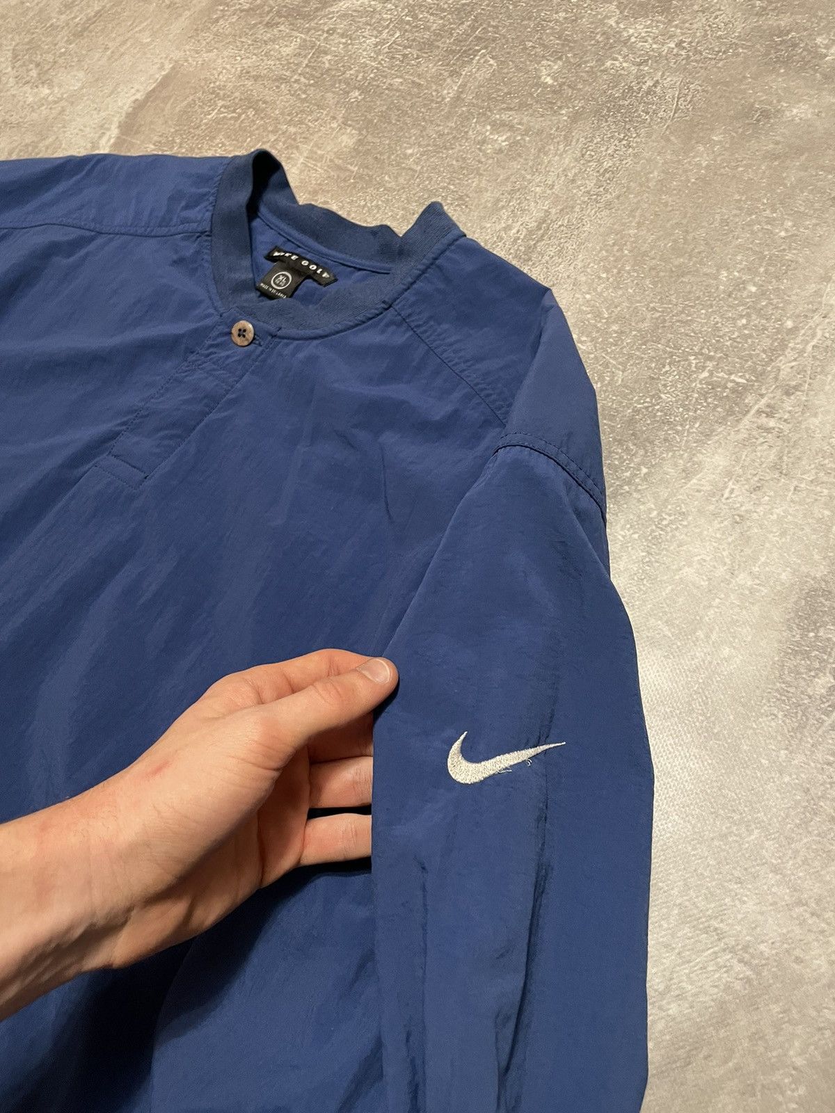 Nike × Vintage Vintage Nike Golf Nylon Sweatshirt Swoosh Logo Size US XL / EU 56 / 4 - 6 Thumbnail