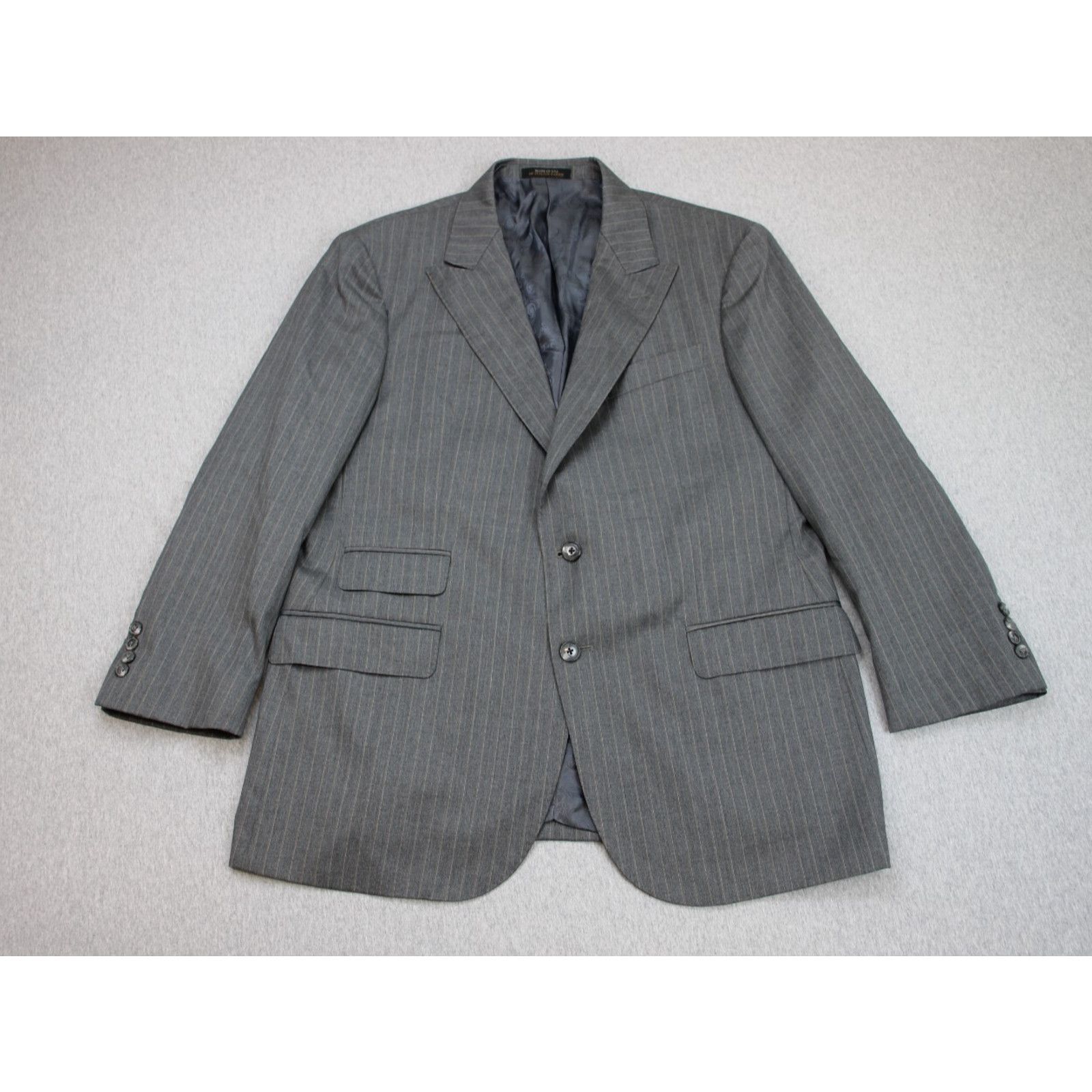Jos. A. Bank Jos A Bank Blazer Mens 44R Gray 2 Button Peak Lapel Size 44R - 1 Thumbnail