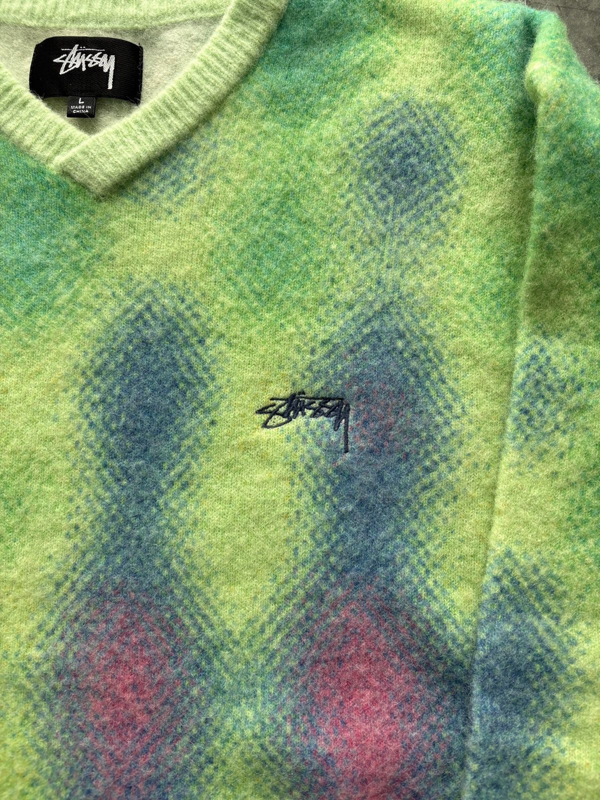 Stussy Stussy Gradient Dot Sweater Size US L / EU 52-54 / 3 - 2 Thumbnail