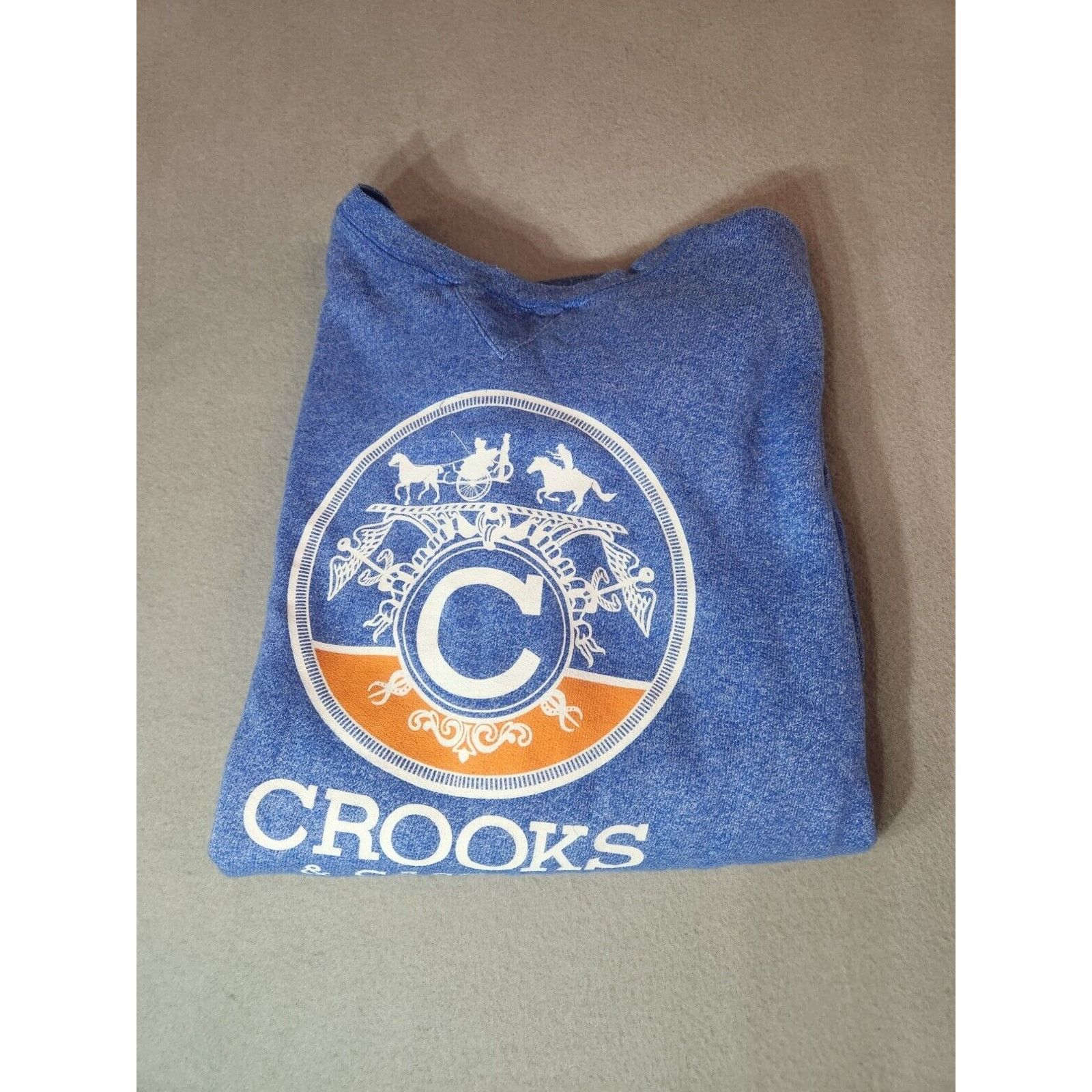 Crooks & Castles Crooks & Castles Sweater Mens Blue Graphic Crewneck *READ* Size US L / EU 52-54 / 3 - 1 Thumbnail