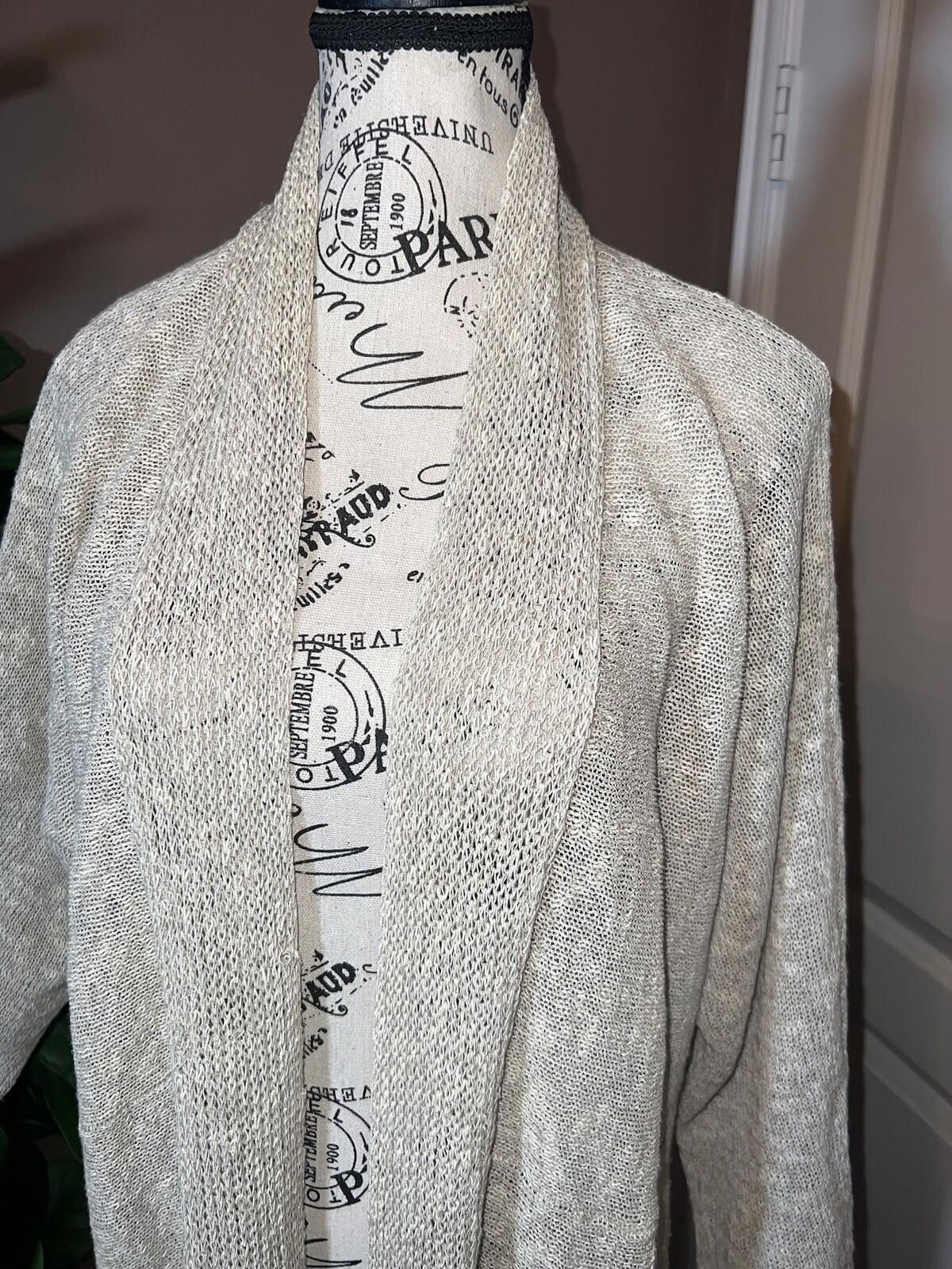 Eileen Fisher Eileen Fisher XL Natural Linen Cardigan Sweater Kimono Size XL / US 12-14 / IT 48-50 - 3 Thumbnail