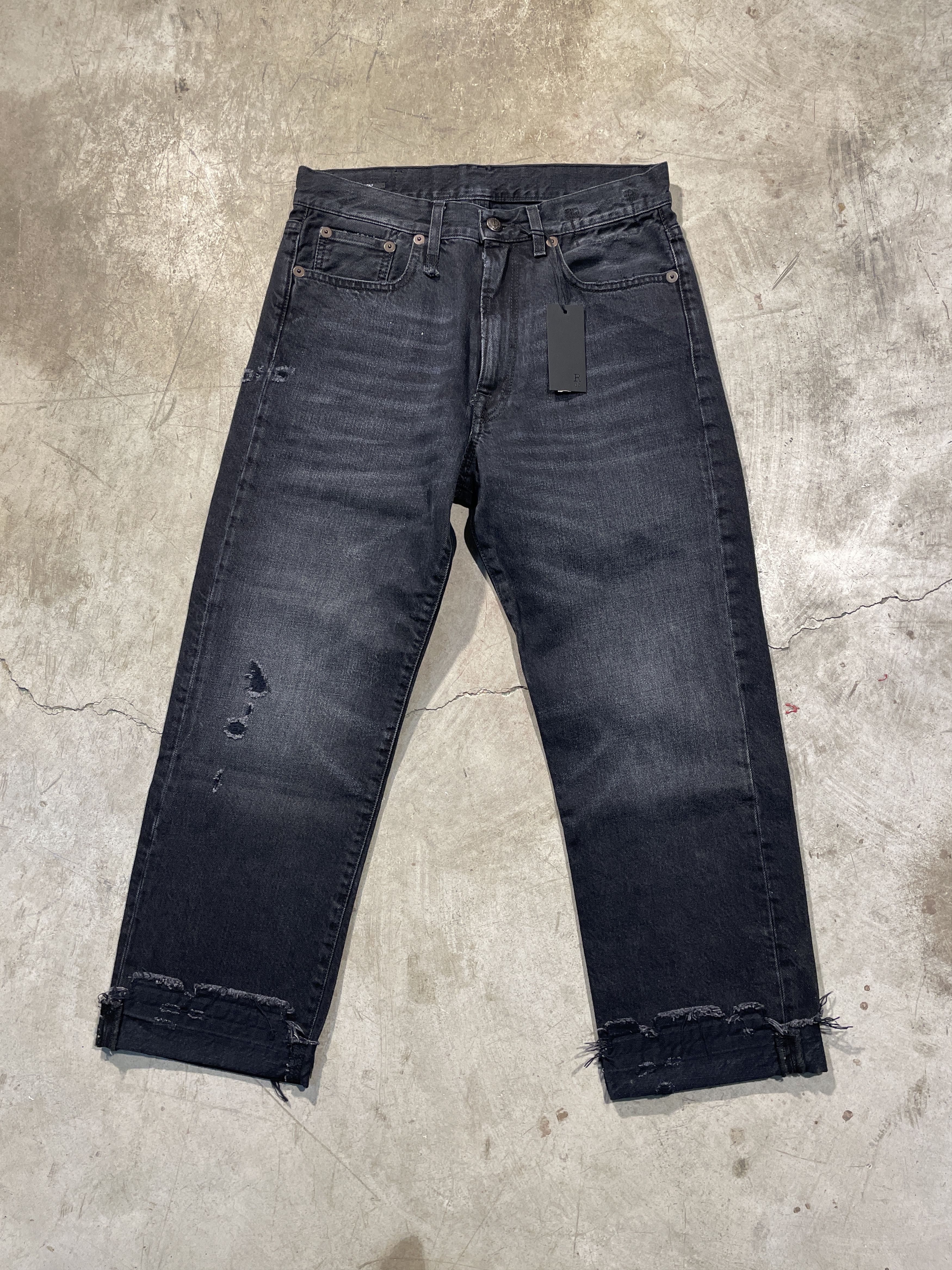 R13 R13 Boyfriend - JAKE BLACK Jeans Size 26" / US 2 / IT 38 - 1 Thumbnail