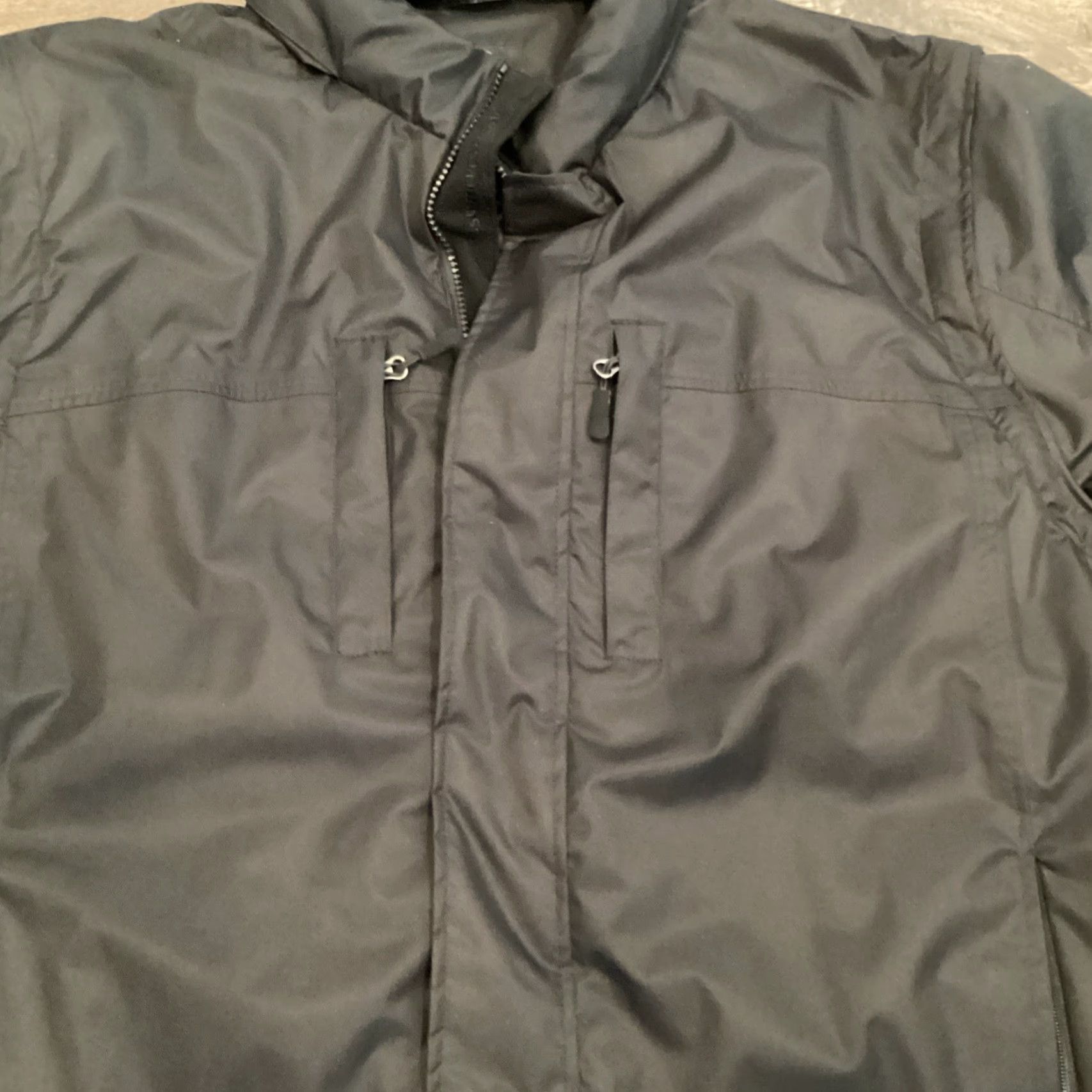 Vintage VINTAGE SCOTTeVEST SeV Tec Men Jacket 2XL Black Full Zip Pockets Removable Hood Removable Sleeves Travel Casual Size US XXL / EU 58 / 5 - 2 Thumbnail