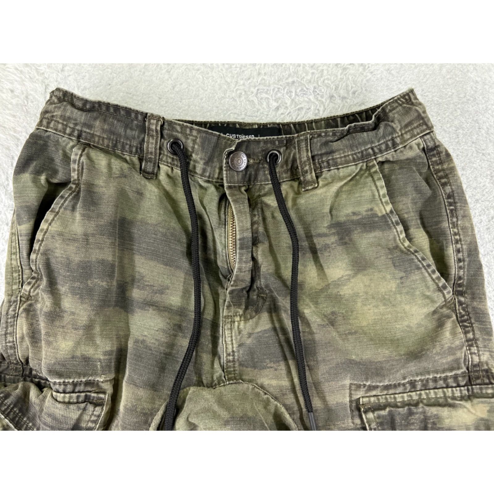 Cotton On Cotton On Jeans Womens Camouflage Green 28 Denim 5-Pocket Tapered High Rise Cotton Blend Cargo Jogger Size 28" / US 6 / IT 42 - 4 Thumbnail