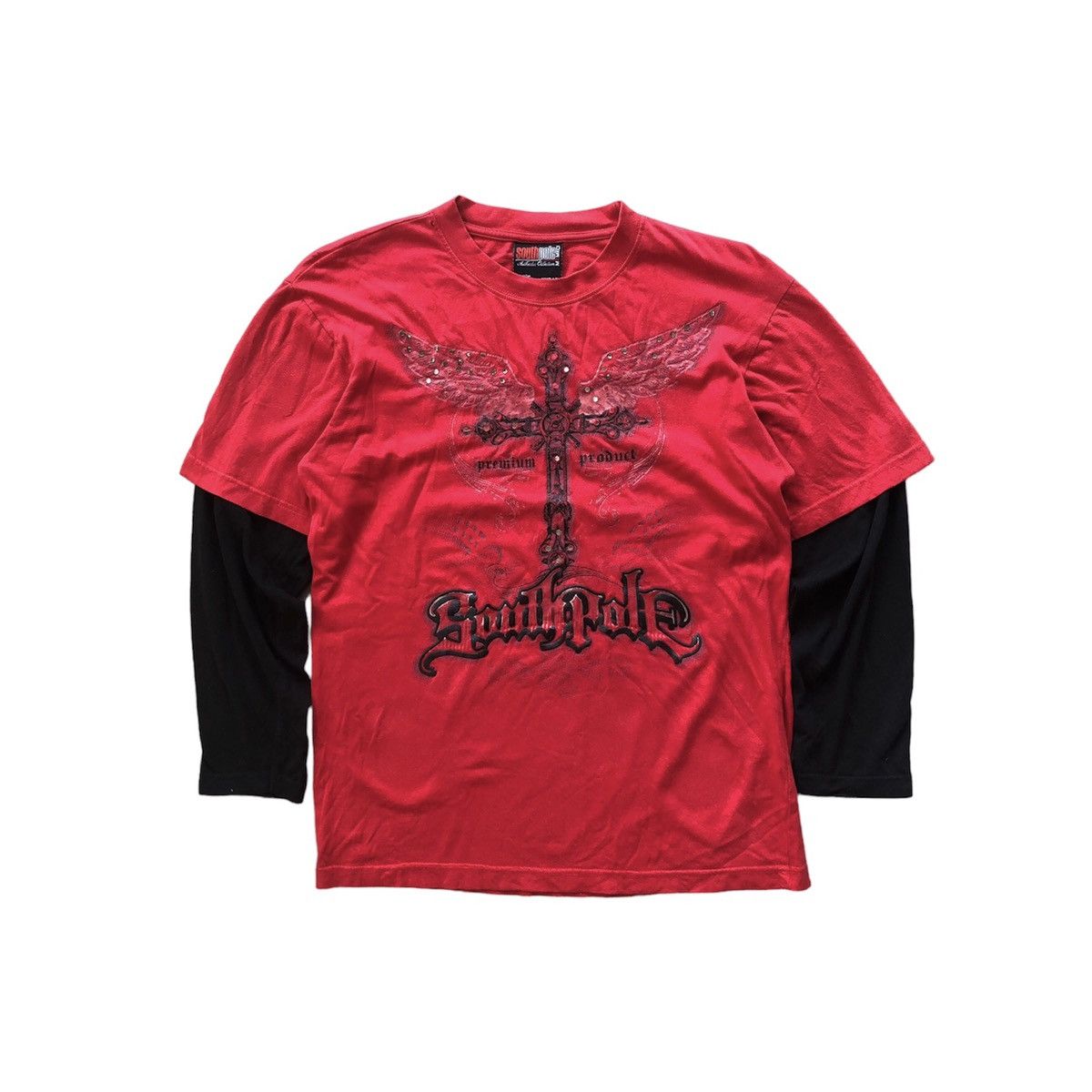 Affliction Y2k Southpole long sleeve double layer cross logo Size US M / EU 48-50 / 2 - 2 Thumbnail
