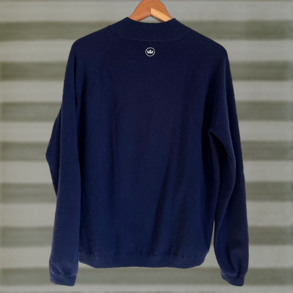 Peter Millar VINTAGE Peter Millar Crown Crafted 1/4 Zip Pullover Sweater Navy Blue Wool 1/4 Zip Men L Mens Size US L / EU 52-54 / 3 - 1 Thumbnail