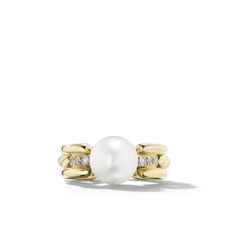 David Yurman o1s1wg111025 R17097D /Size 9 / Madison Pearl Ring in Golden Size ONE SIZE - 2 Thumbnail