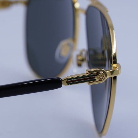 Gucci Gucci GG1220S 001 Sunglasses Gold/Black Aviator Frame, Grey Size ONE SIZE - 6 Thumbnail