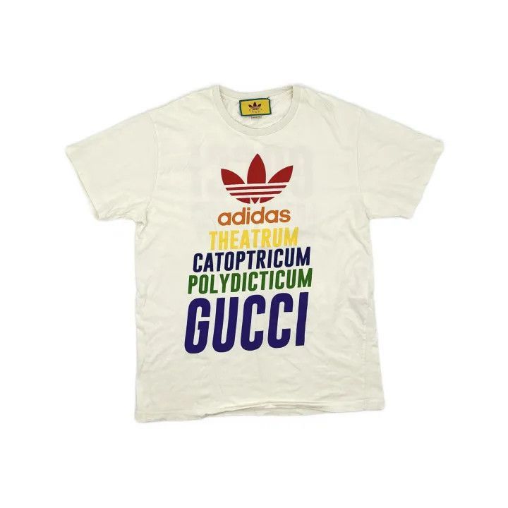Gucci Gucci x Adidas Logo Print T-Shirt-2507 Size M / US 6-8 / IT 42-44 - 8 Thumbnail