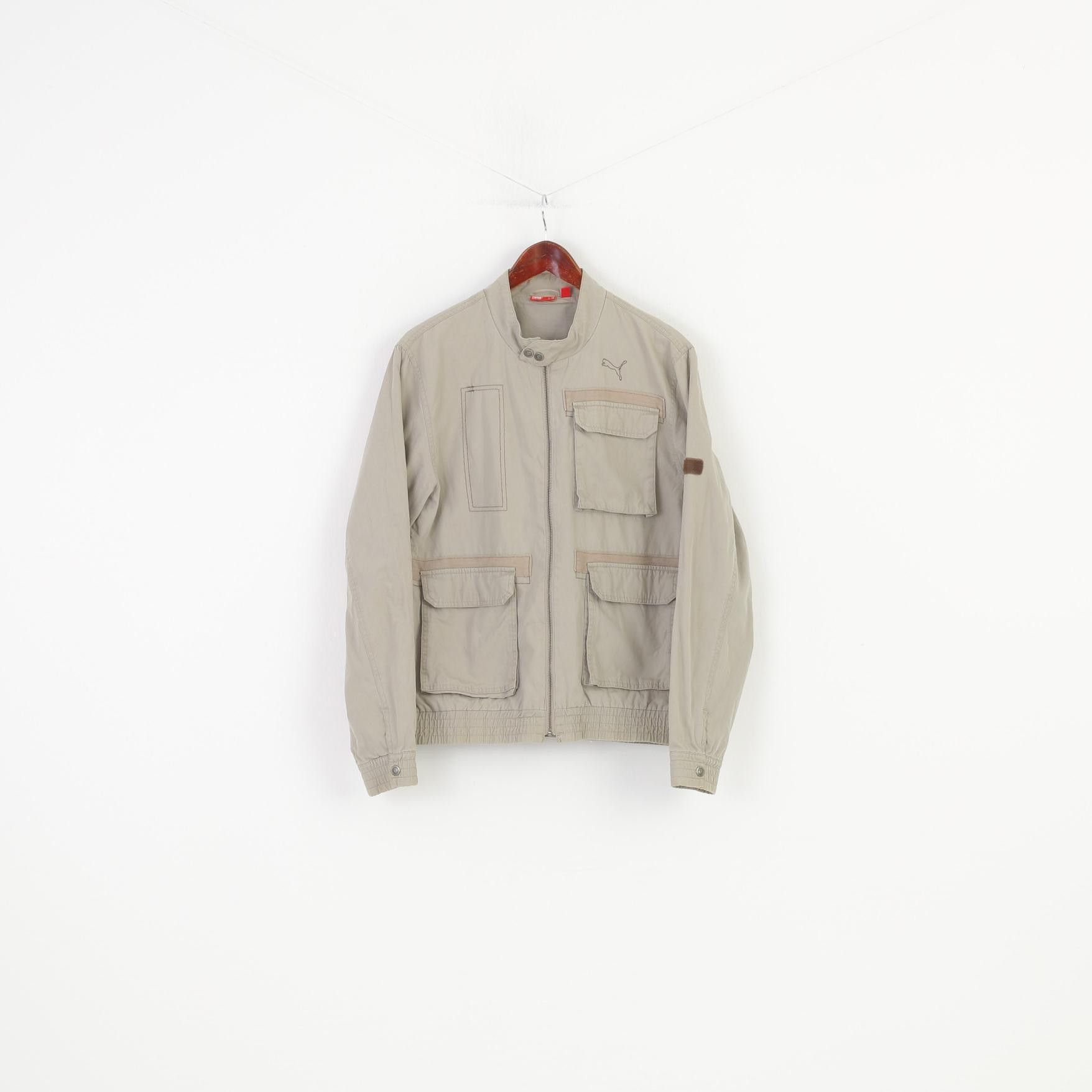 Puma Puma Men S Jacket Pockets Full Zipper Beige 10253 Size US S / EU 44-46 / 1 - 2 Thumbnail