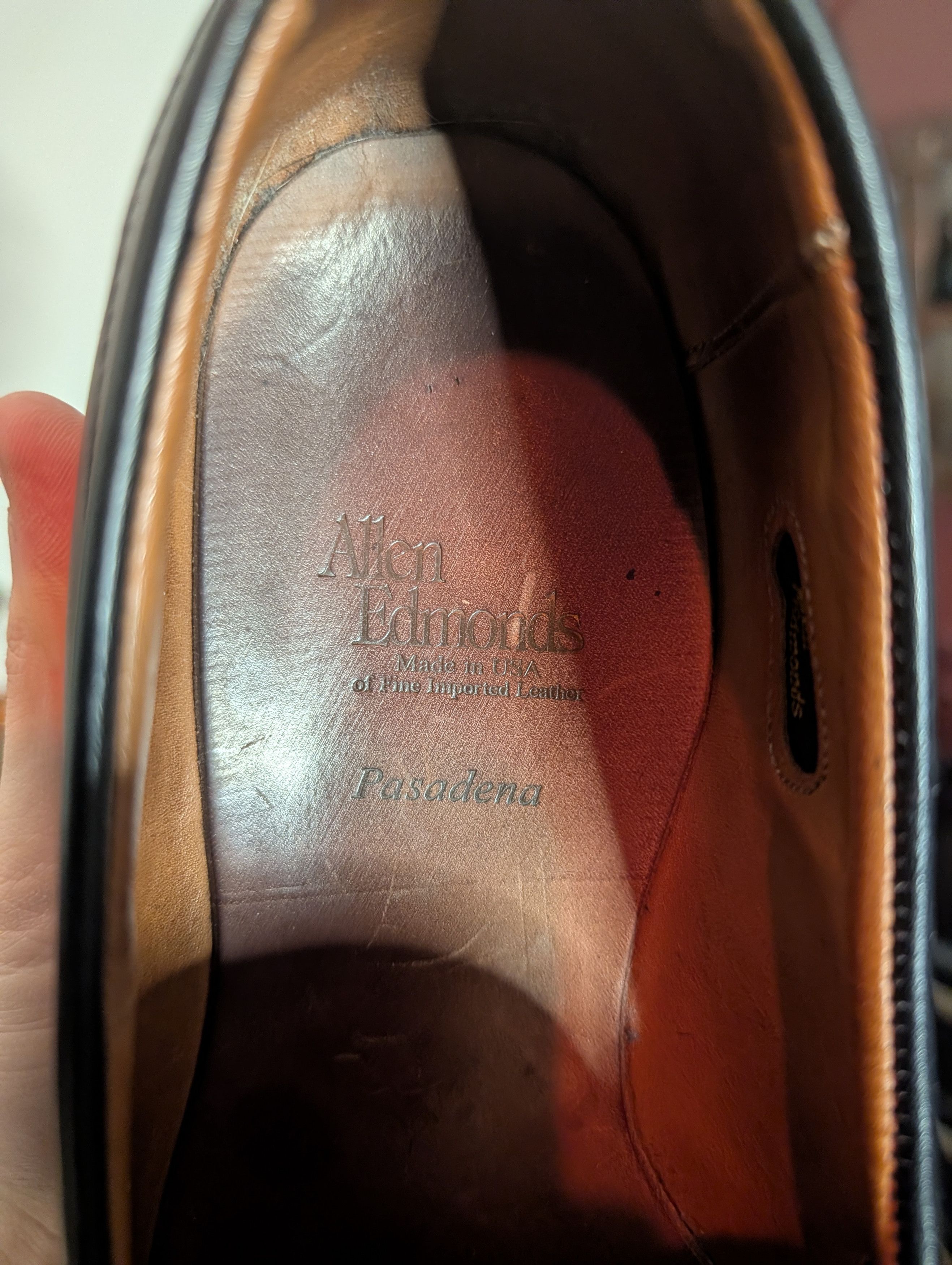 Allen Edmonds Black leather Pasadena slip-on MiUSA loafers metal detail Size US 9.5 / EU 42-43 - 9 Thumbnail