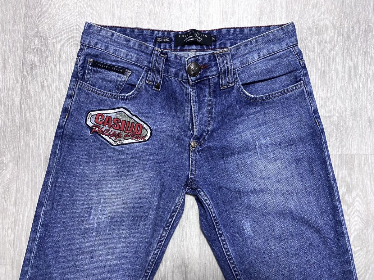 Philipp Plein Rare Philipp Plein Casino Washed Distressed Embroidered Logo Size US 31 - 10 Thumbnail