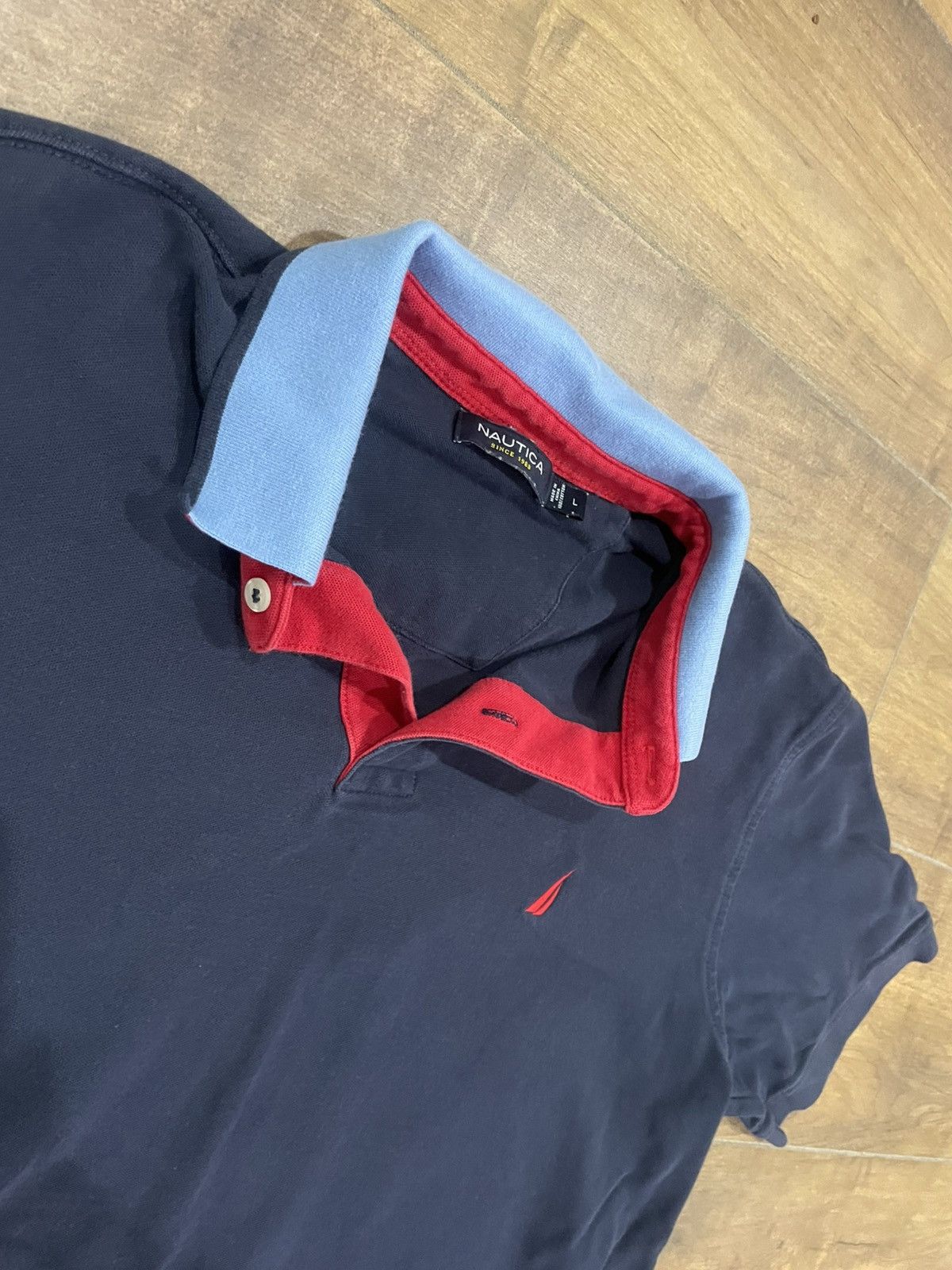 Nautica 90s Nautica Polo Size US L / EU 52-54 / 3 - 3 Thumbnail