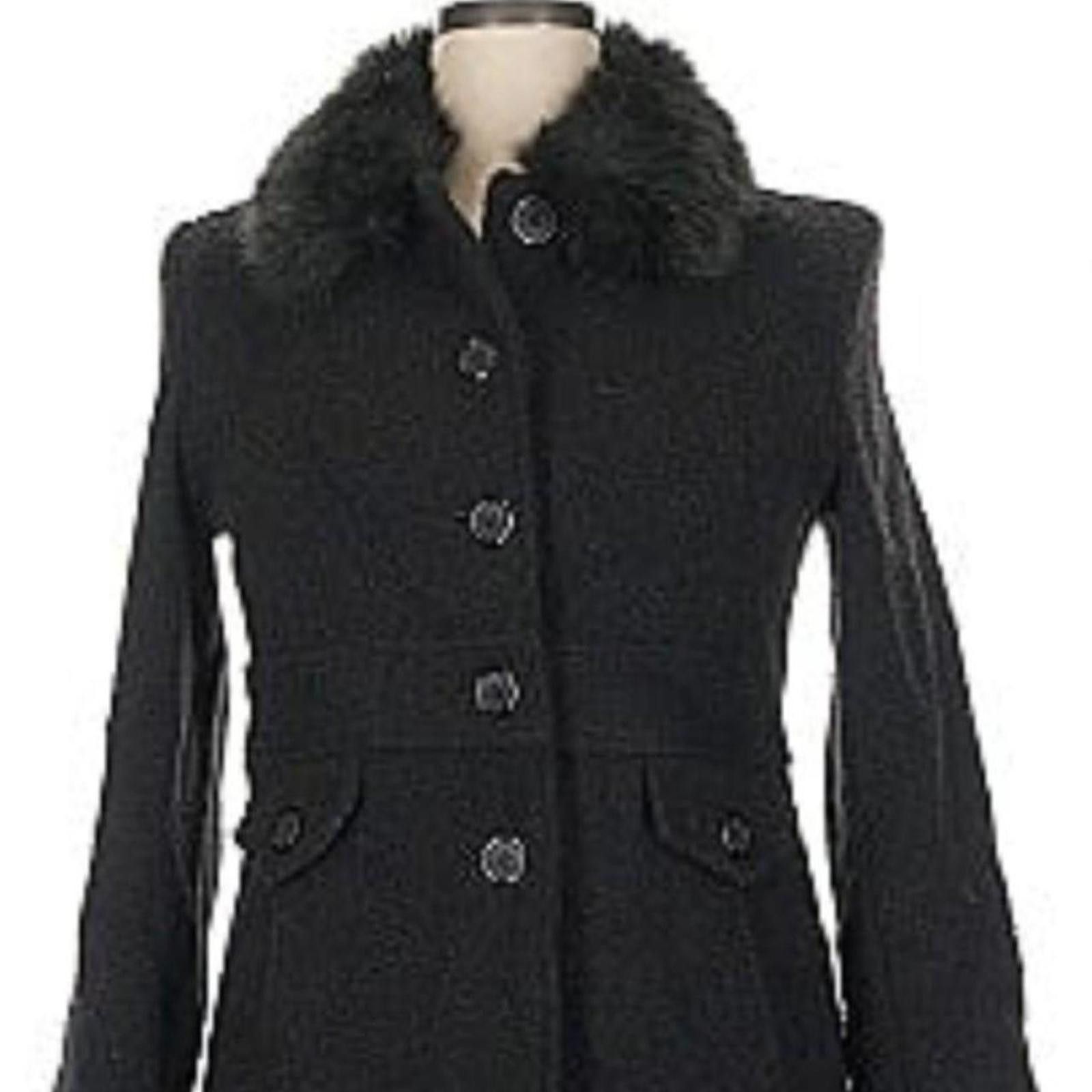 Other Women's Black Jacket with Faux Fur Collar Size M / US 6-8 / IT 42-44 - 8 Thumbnail