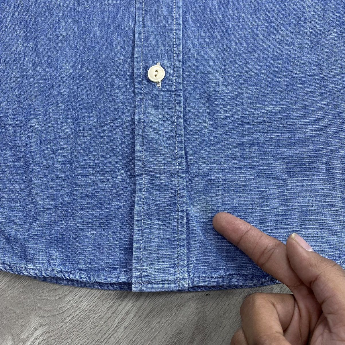 Orslow Vintage Sugar Cane Japan Chambray Denim Work Shirt Size US M / EU 48-50 / 2 - 9 Thumbnail