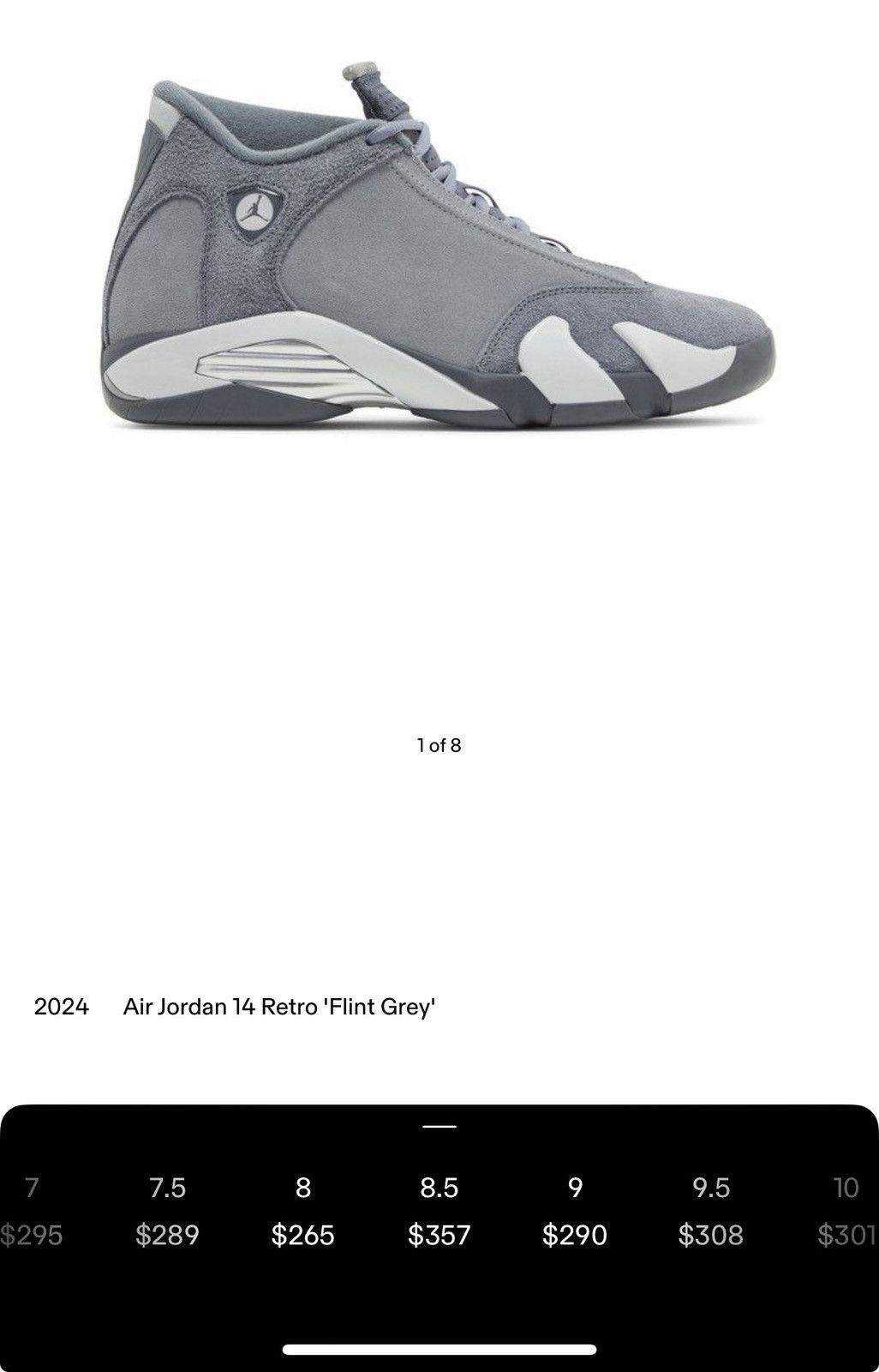 Jordan Brand Air Jordan Retro 14 Flint Grey Size 8.5 Size US 8.5 / EU 41-42 - 9 Thumbnail