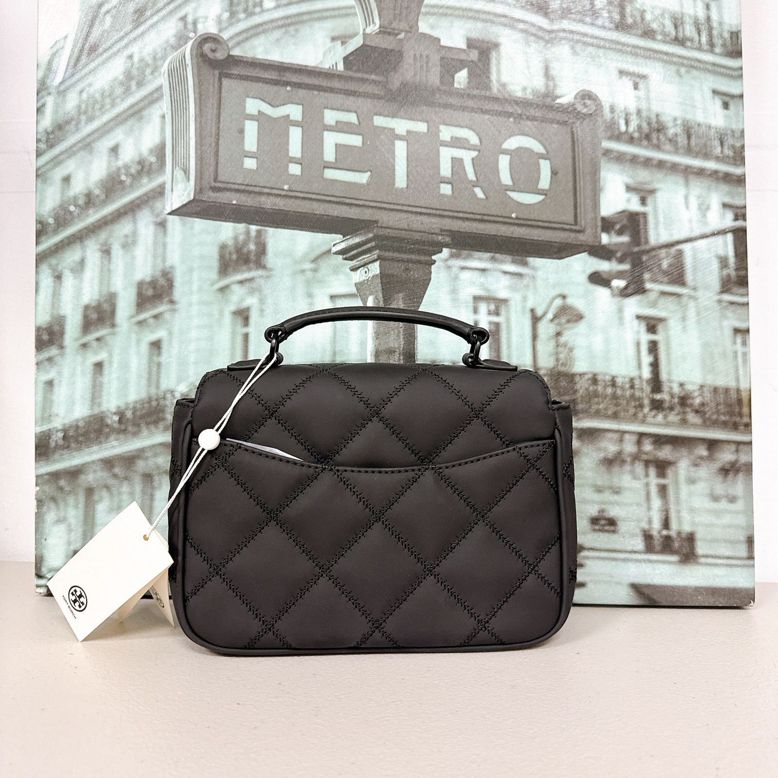 Tory Burch Tory Burch 87872 Willa Matte Mini Top Handle Bag Black Size ONE SIZE - 2 Thumbnail