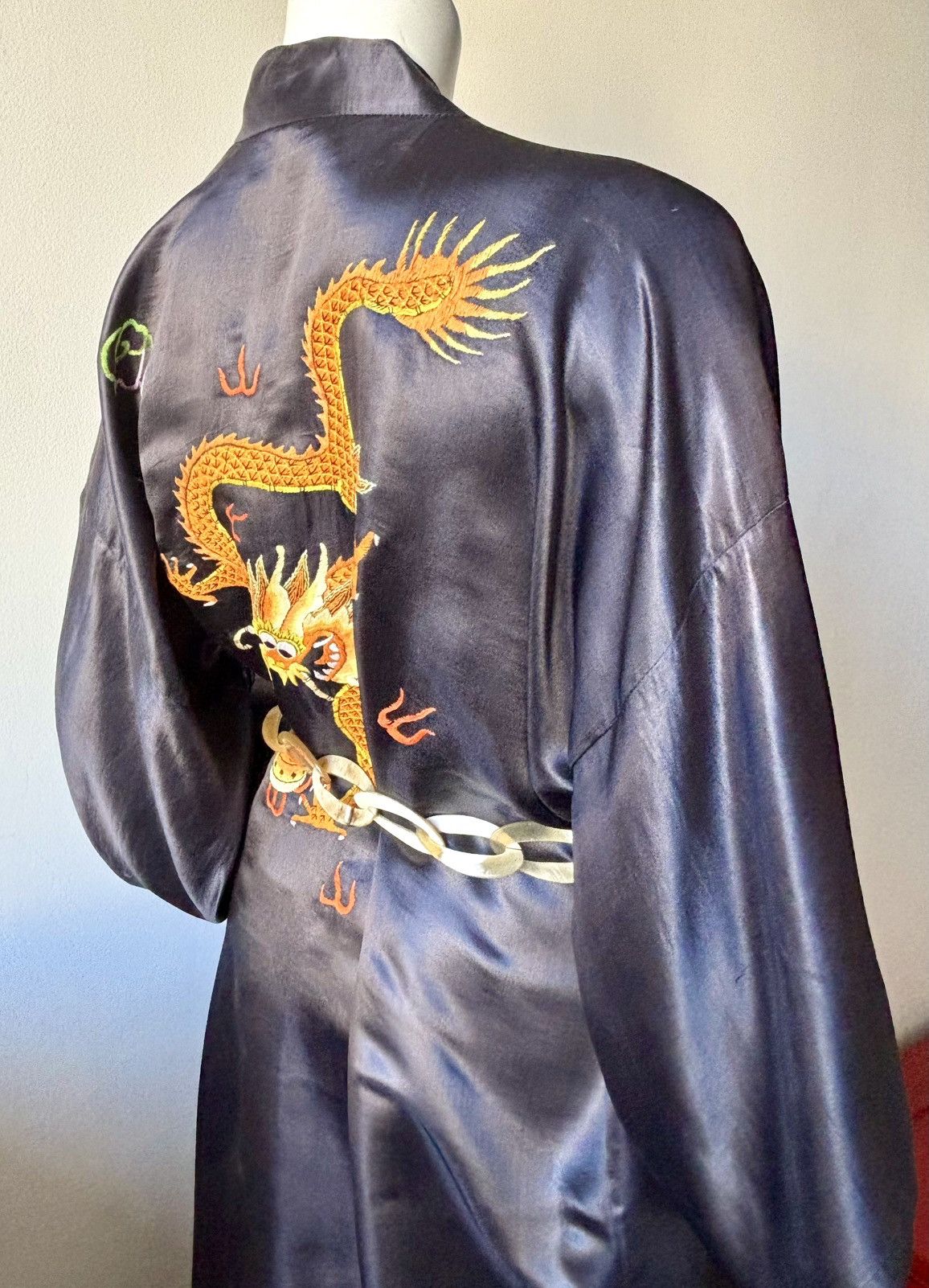 Other Silk chinese kimono dress hand embroidery vintage Size M / US 6-8 / IT 42-44 - 11 Thumbnail