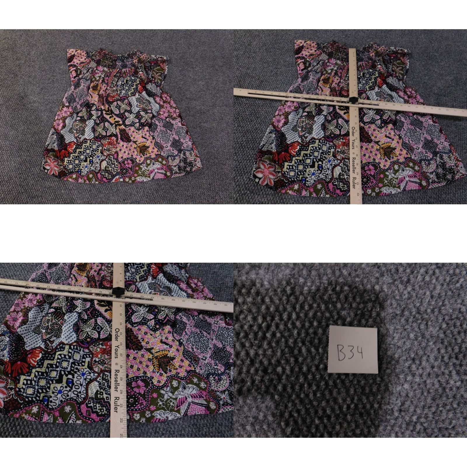 Loft Loft Blouse Womens Petite Medium Multicolor Floral Boho Rayon Sleeveless Bell Sleeve Turtleneck Pullover Pocket Ruffle Modern Flower Size M / US 6-8 / IT 42-44 - 8 Thumbnail