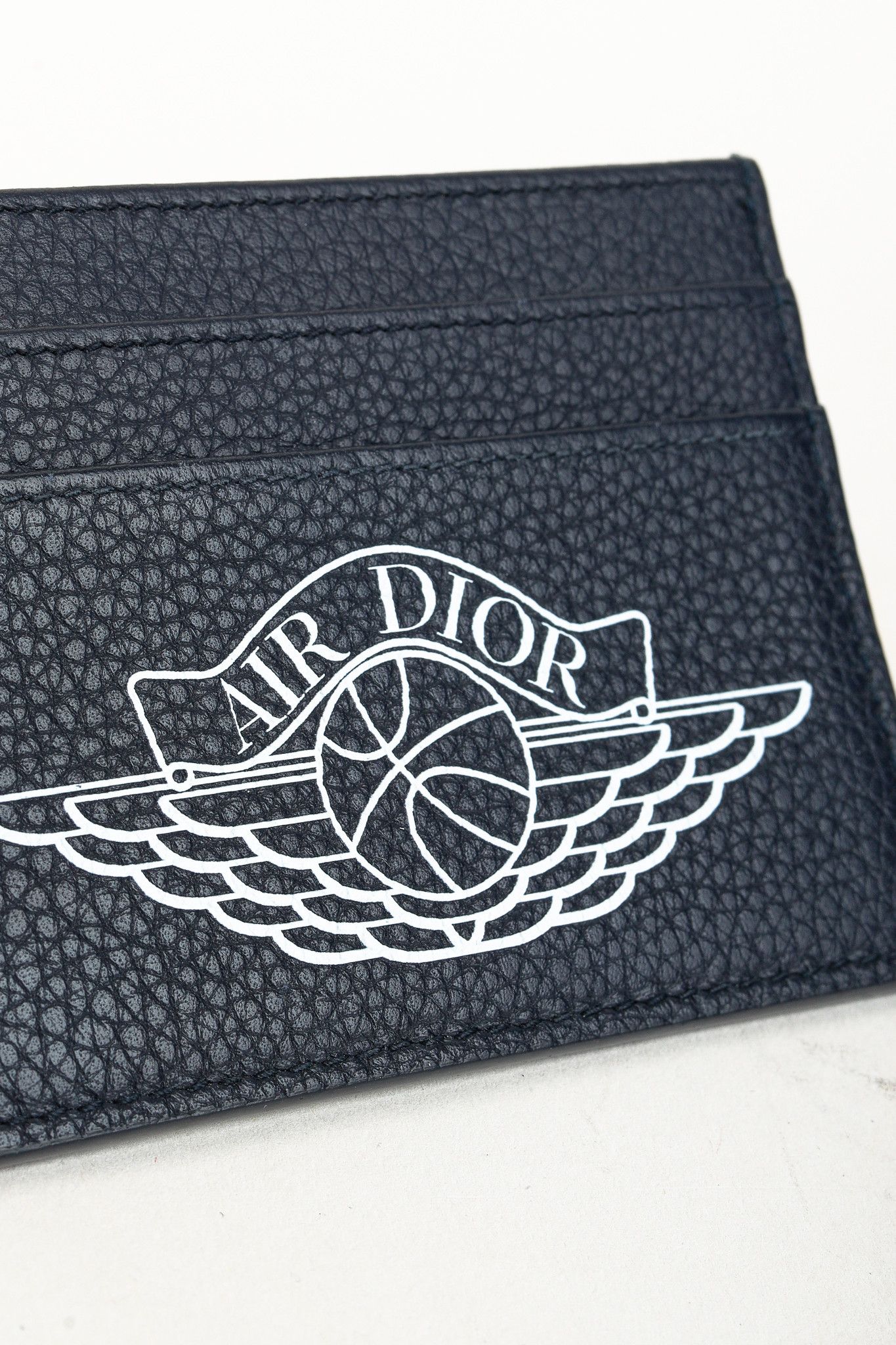 Dior Dior x Air Jordan Wings Navy Leather Card Holder Size ONE SIZE - 3 Thumbnail