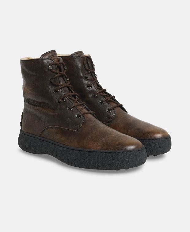 Tod's Montone Lace-up ankle boot Size US 8.5 / EU 41-42 - 1 Thumbnail
