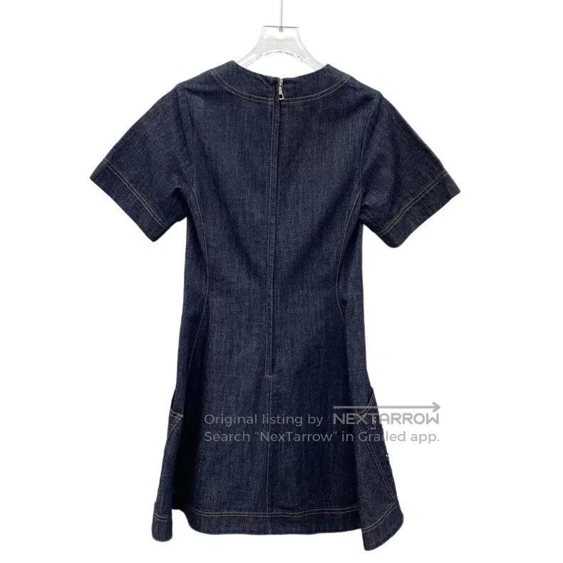 Dior Dior Dark blue heavy industry rhinestone embroidery cotton Size XS / US 0-2 / IT 36-38 - 2 Thumbnail