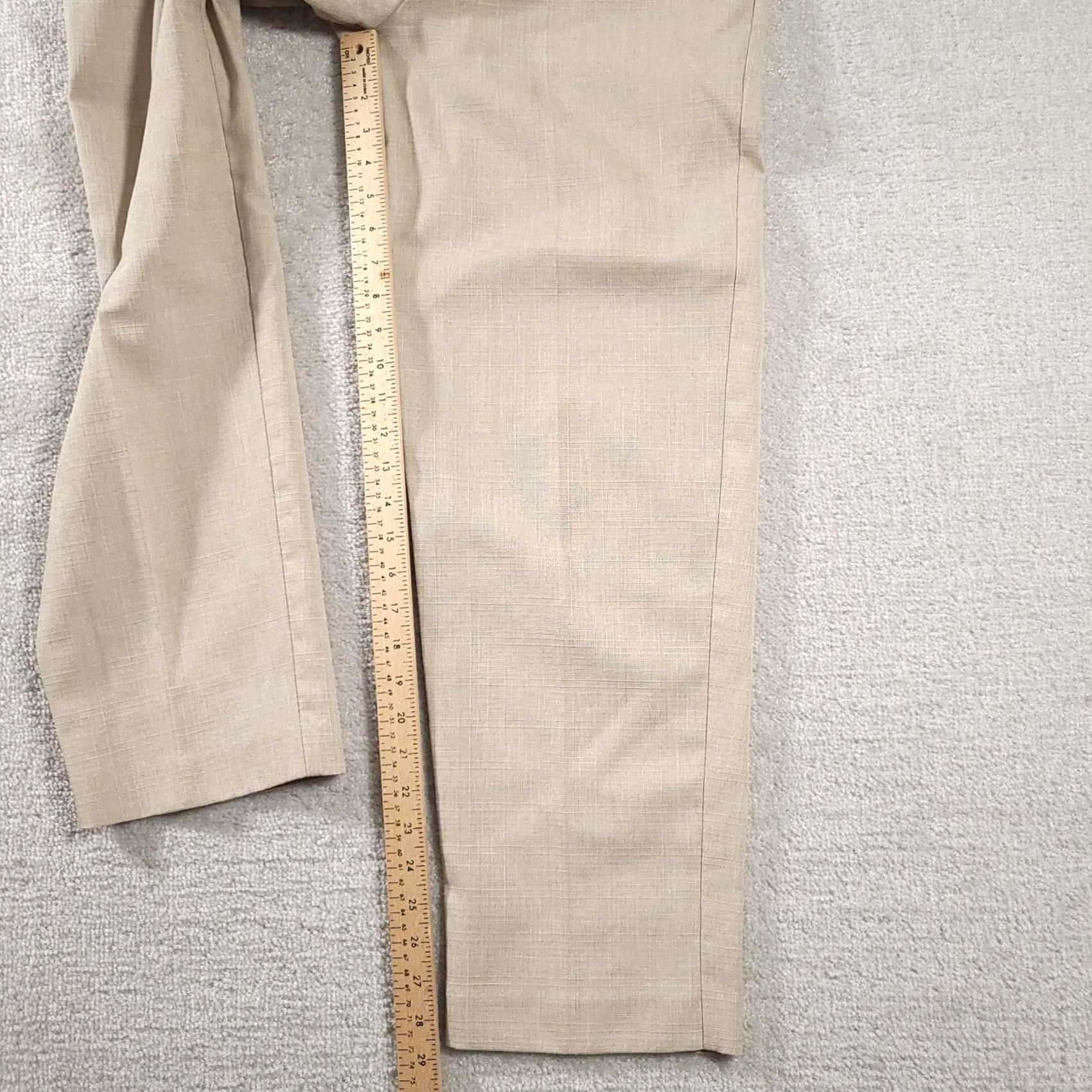 Blair Blair Dress Pants Women 10 Tan Pleated High Rise Tapered Leg Pants Size 40" / US 18 - 7 Thumbnail