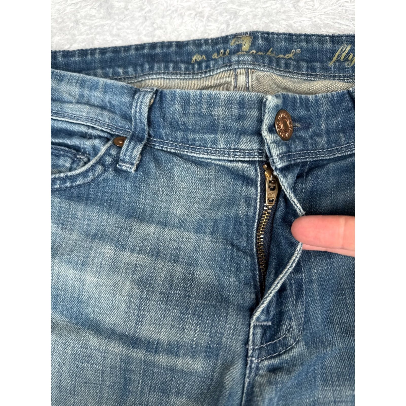 7 For All Mankind 7 For All Mankind Jeans Women 28 Blue Denim Bootcut Distressed Cotton 7 For All Mankind Pants Women 28 Blue Denim Jean Flynt Bootcut Distressed Cotton Size 28" / US 6 / IT 42 - 5 Thumbnail