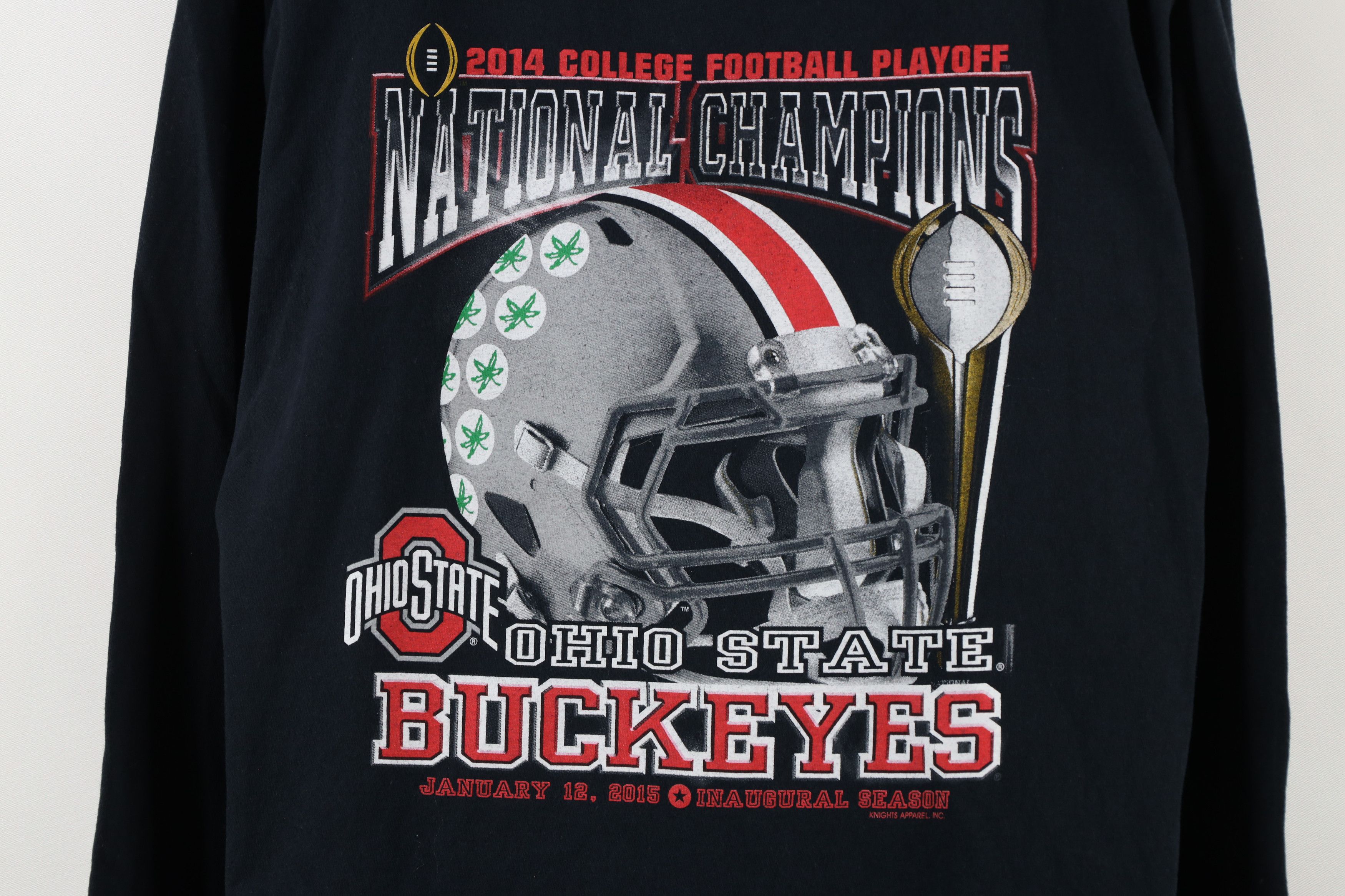 Vintage Y2K 2014 Champs Ohio State University Football T-Shirt Size US L / EU 52-54 / 3 - 4 Thumbnail