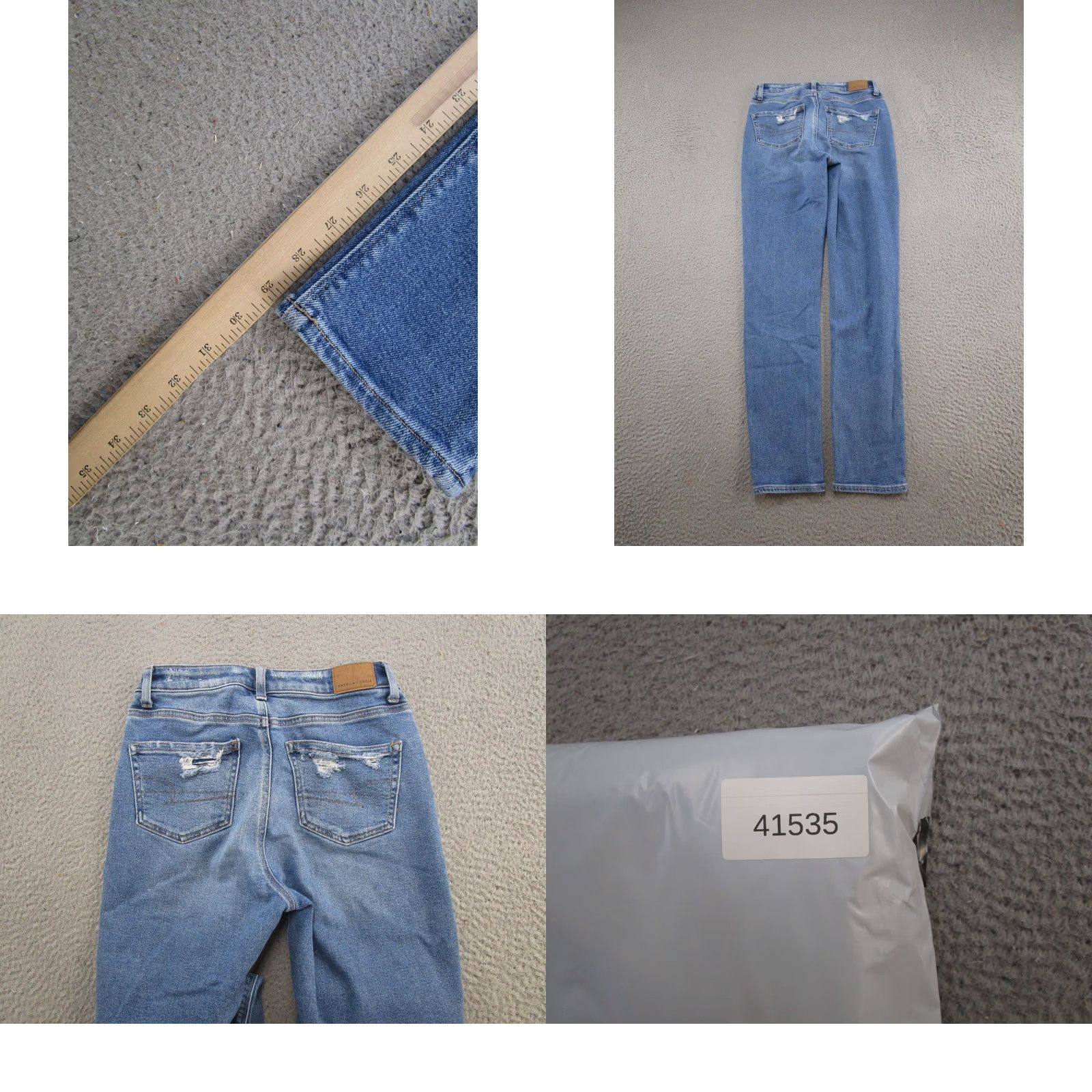 American Eagle Outfitters American Eagle Stretch Blue Denim Mom Jeans High Rise Womens Size 0 Long - Vintage - Size 25" / US 0 / IT 36 - 9 Thumbnail