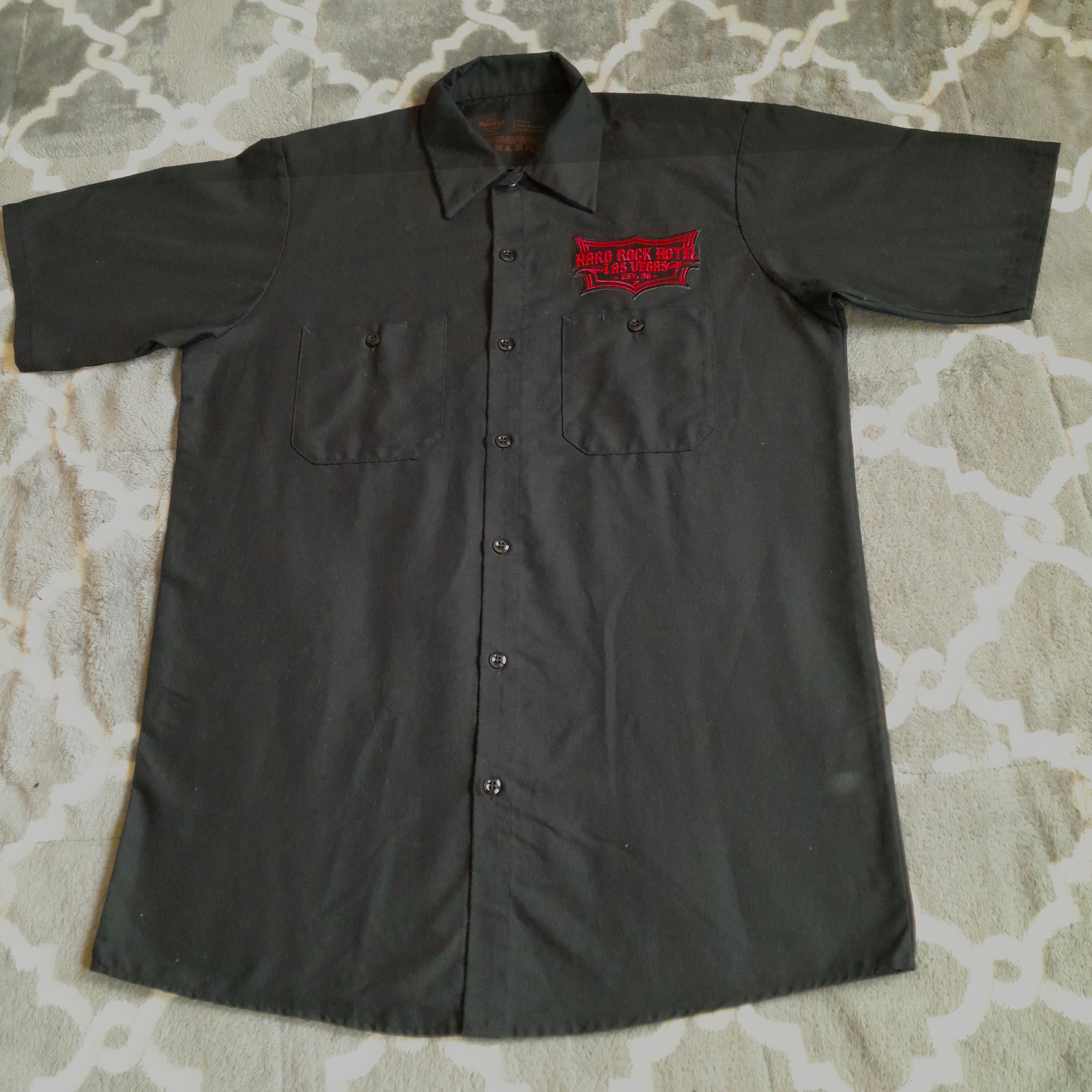 Hard Rock Cafe Hard Rock Hotel Men’s Las Vegas Dress Short Sleeve Shirt Size US L / EU 52-54 / 3 - 1 Thumbnail