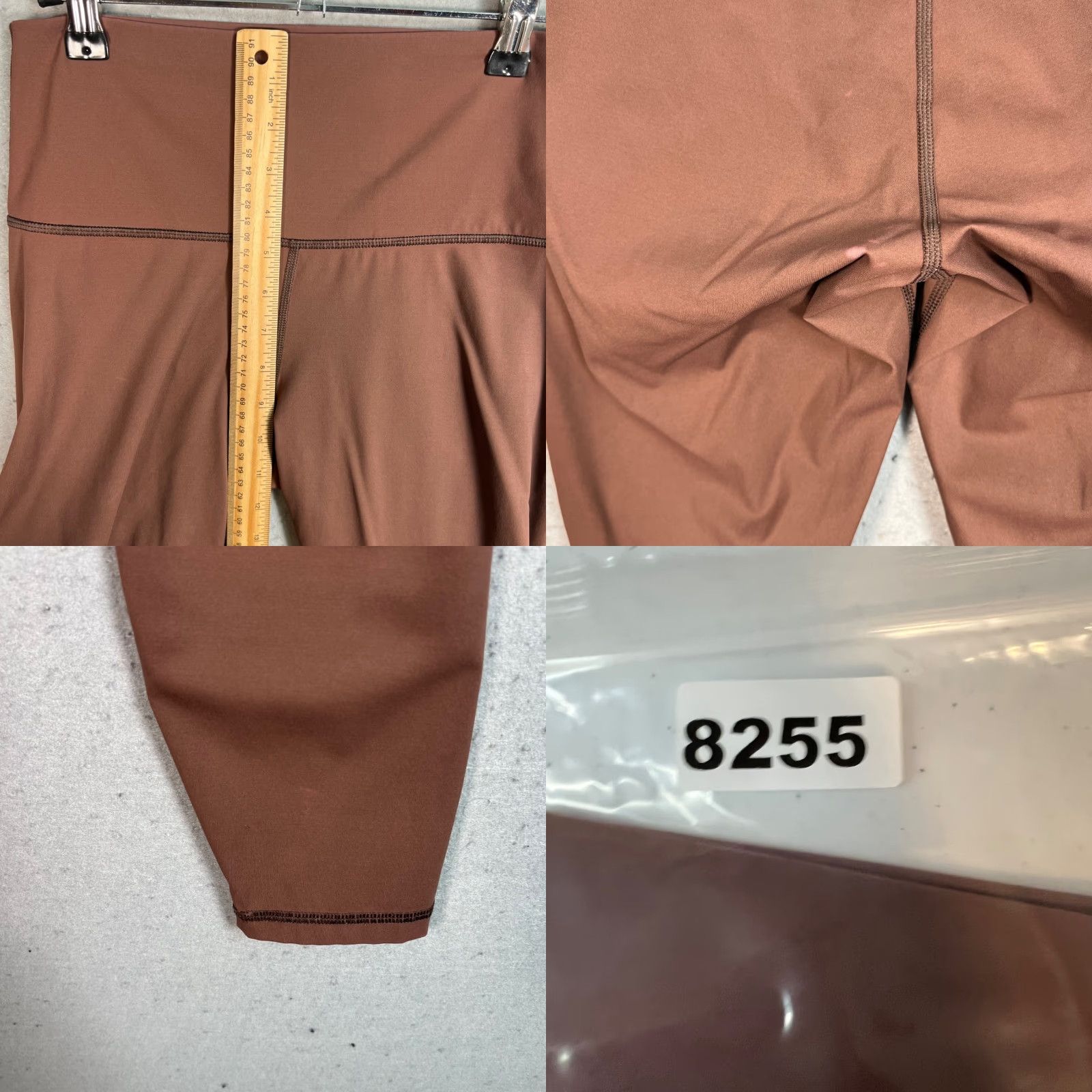 Everlane Everlane Leggings Ankle Medium Brown High-Waist Recycled Nylon & Elastan Size 32" / US 10 / IT 46 - 8 Thumbnail