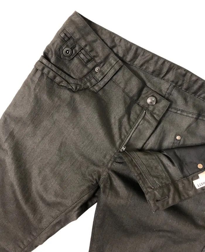 Japanese Brand Katharine Hammett London Black Wax Pants Size US 30 / EU 46 - 4 Thumbnail