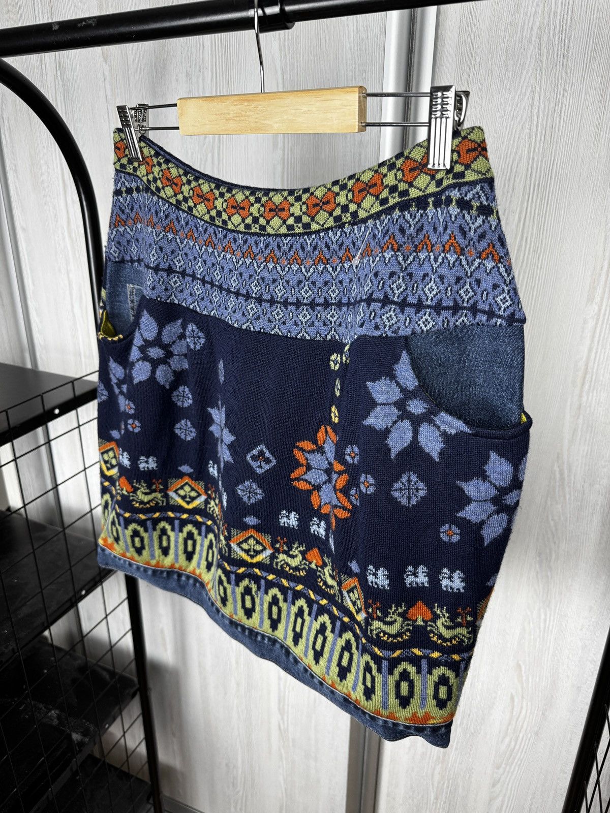 Other IVKO Handwritten Emotions Wool Jacquard Geometric Skirt 40 Size 32" / US 10 / IT 46 - 3 Thumbnail