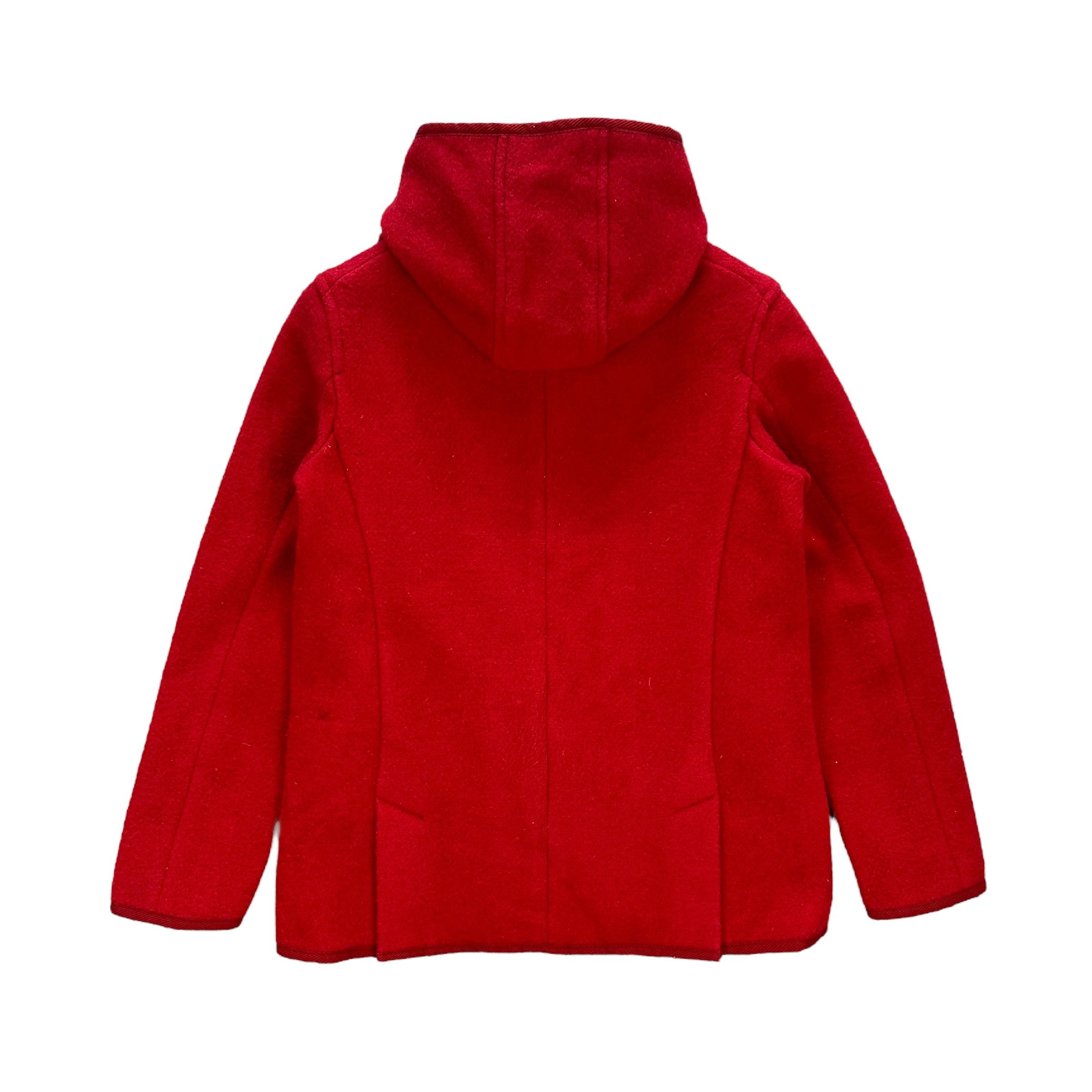 Danton DANTON RED WOOL HOODED COAT JACKET #8813-028 Size US XS / EU 42 / 0 - 11 Thumbnail