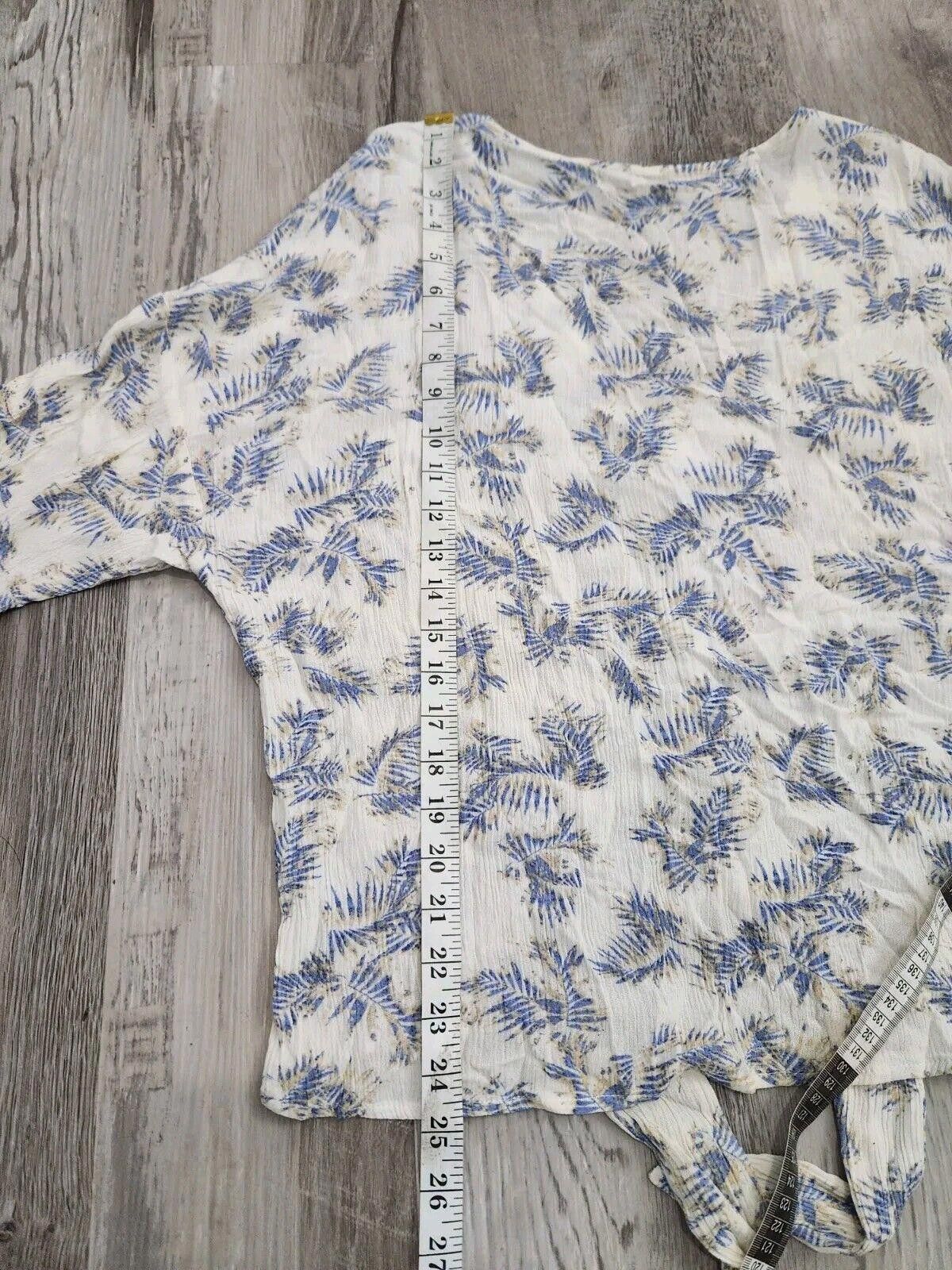 Designer Willow And Root Top Small Tie Front Short Sleeve hippie boho Size S / US 4 / IT 40 - 4 Thumbnail