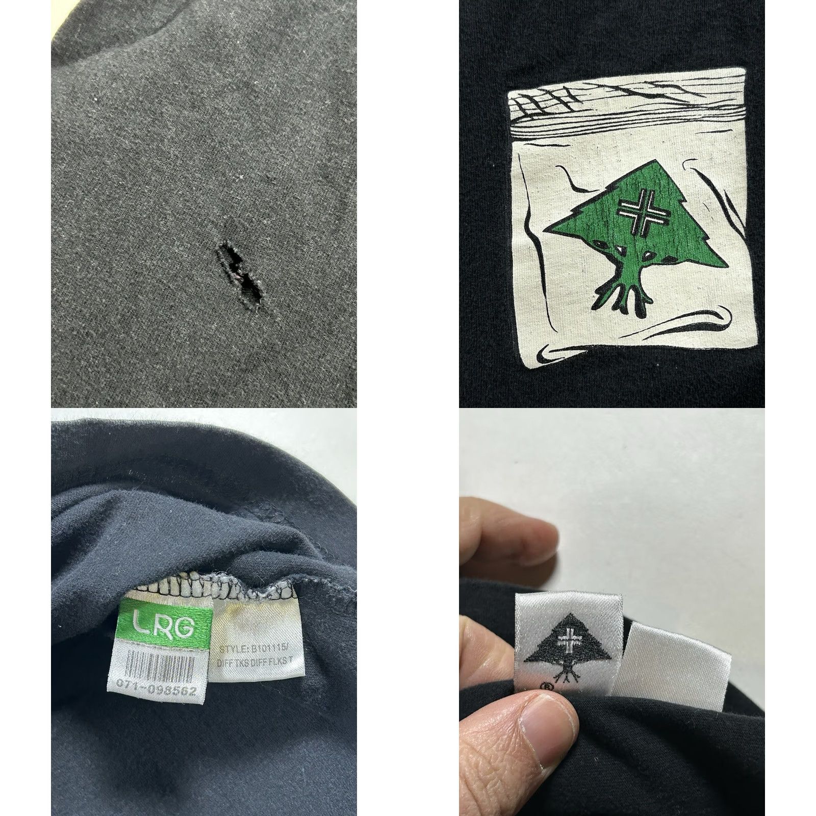 Roots VINTAGE LRG Different Tokes For Different Folks T-Shirt Large Black Hip Hop 2000s Mens Size US L / EU 52-54 / 3 - 9 Thumbnail