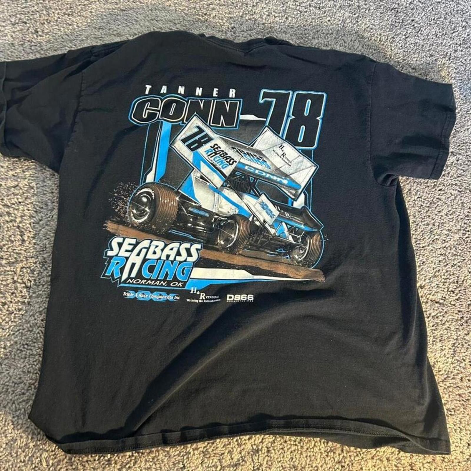 Gildan Black graphic t shirt seabass racing Size US XL / EU 56 / 4 - 4 Thumbnail