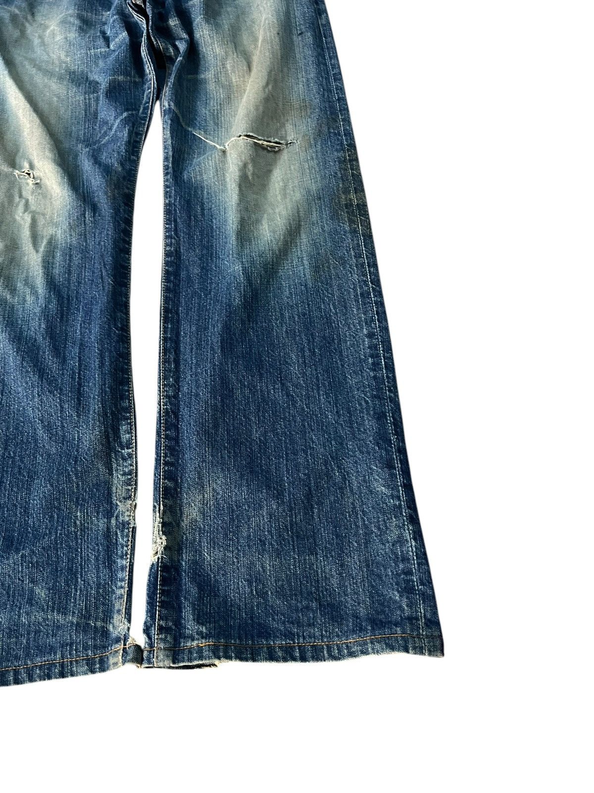 Edwin × If Six Was Nine × Le Grande Bleu (L.G.B.) 💥BAGGY💥VINTAGE EDWIN 503S DISTRESS MUD WASH JEANS Size US 31 - 4 Thumbnail