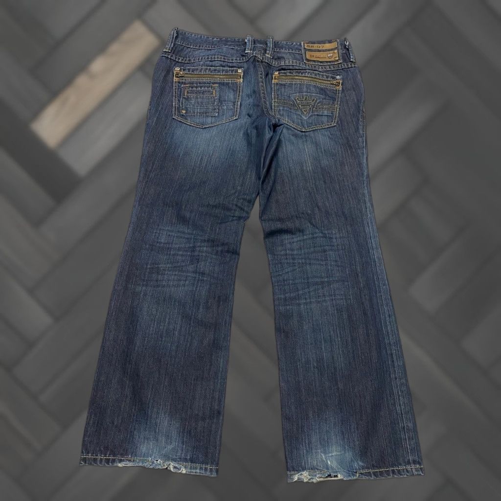 Vintage SR 07 Start Revolution Bootcut Jeans Men's Size 40×31 Blue Denim Distressed Pockets 5-Pocket Zipper Button Classic Fit Size US 40 / EU 56 - 1 Thumbnail