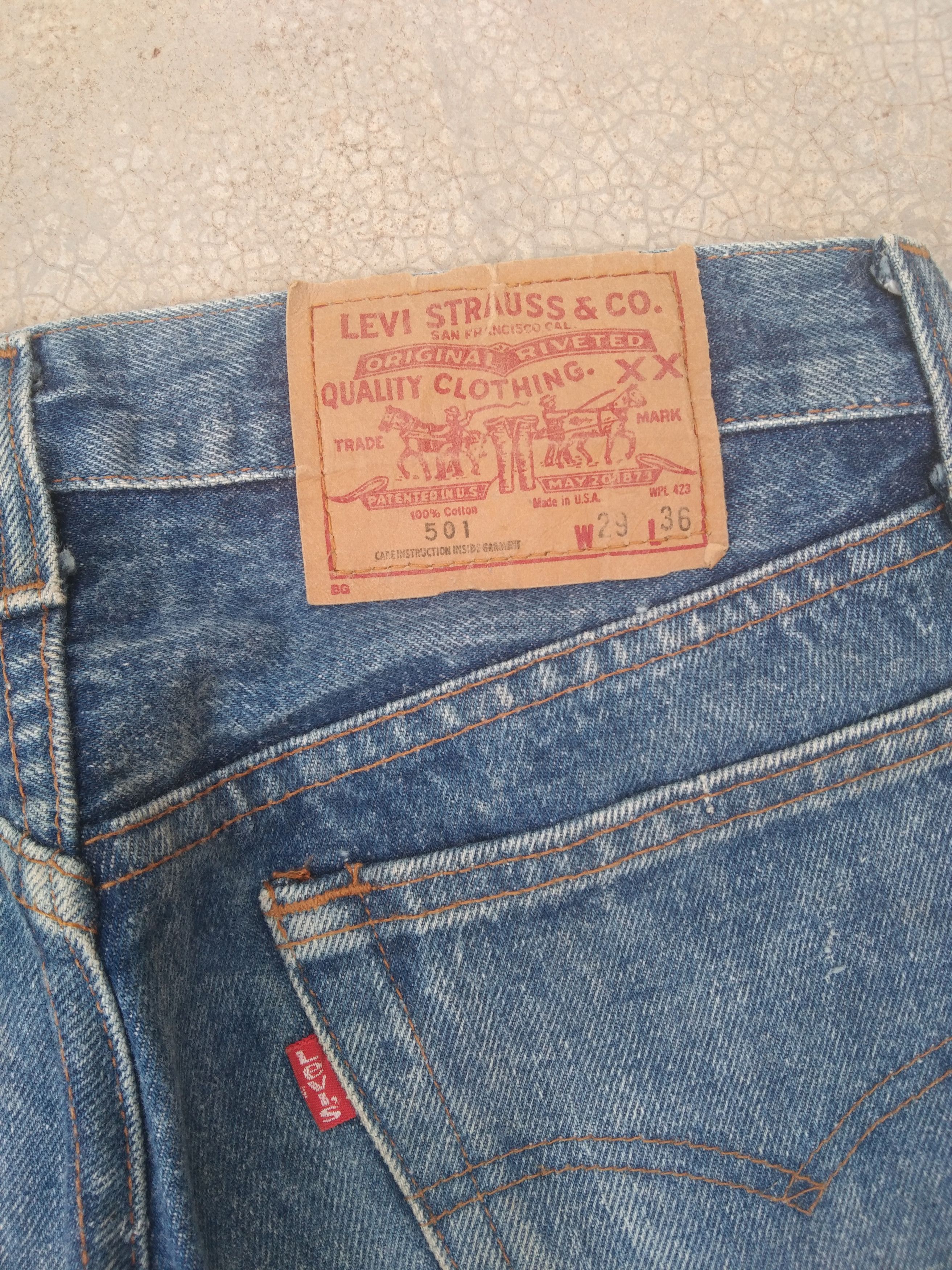 Levi's × Vintage 80s Vintage Levis 501 Made In USA Denim Jeans 28x33 Size US 28 / EU 44 - 3 Thumbnail