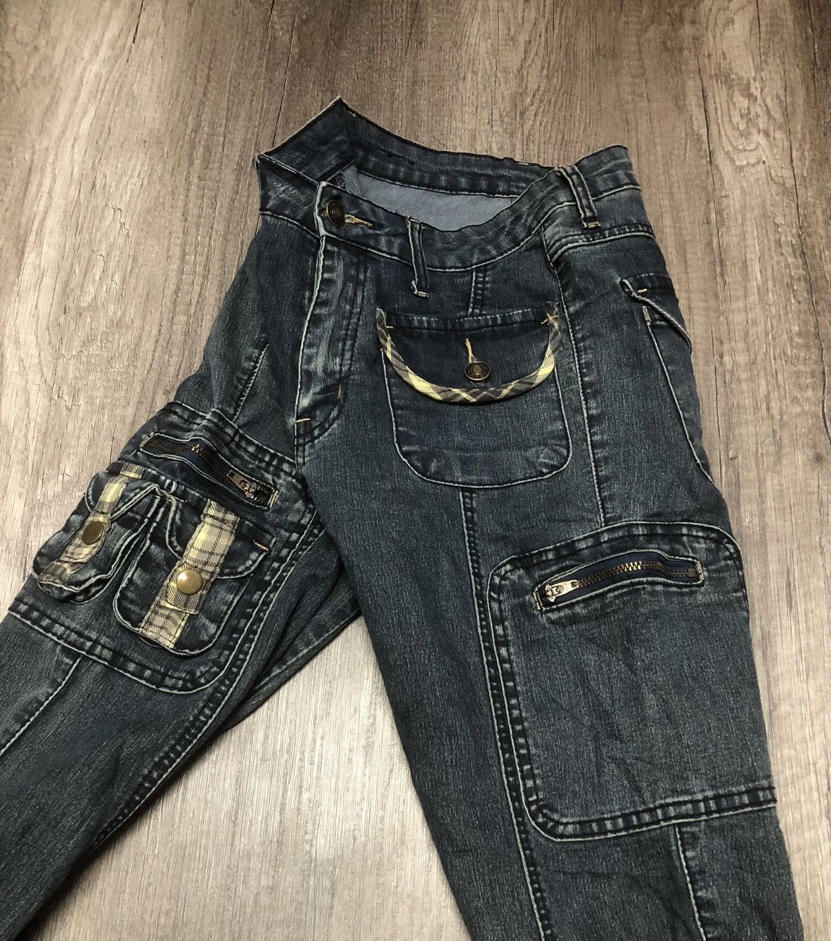 Designer × Japanese Brand Vintage Sun Rose Bush Pant Stretchable Jeans Size 27" / US 4 / IT 40 - 3 Thumbnail
