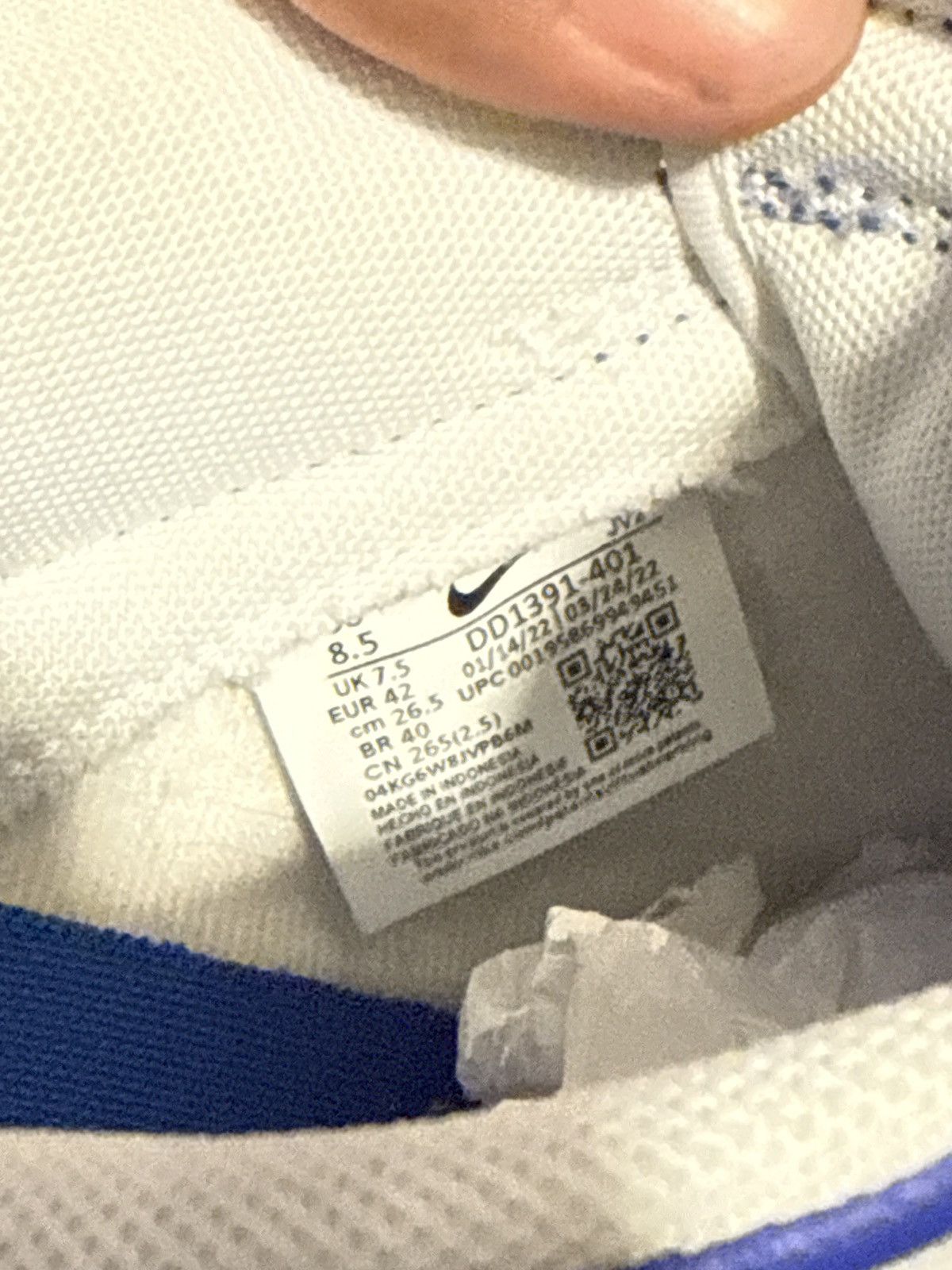 Nike Nike Dunk Low Retro (Racer Blue) (Size 8.5 M) Size US 8.5 / EU 41-42 - 7 Thumbnail
