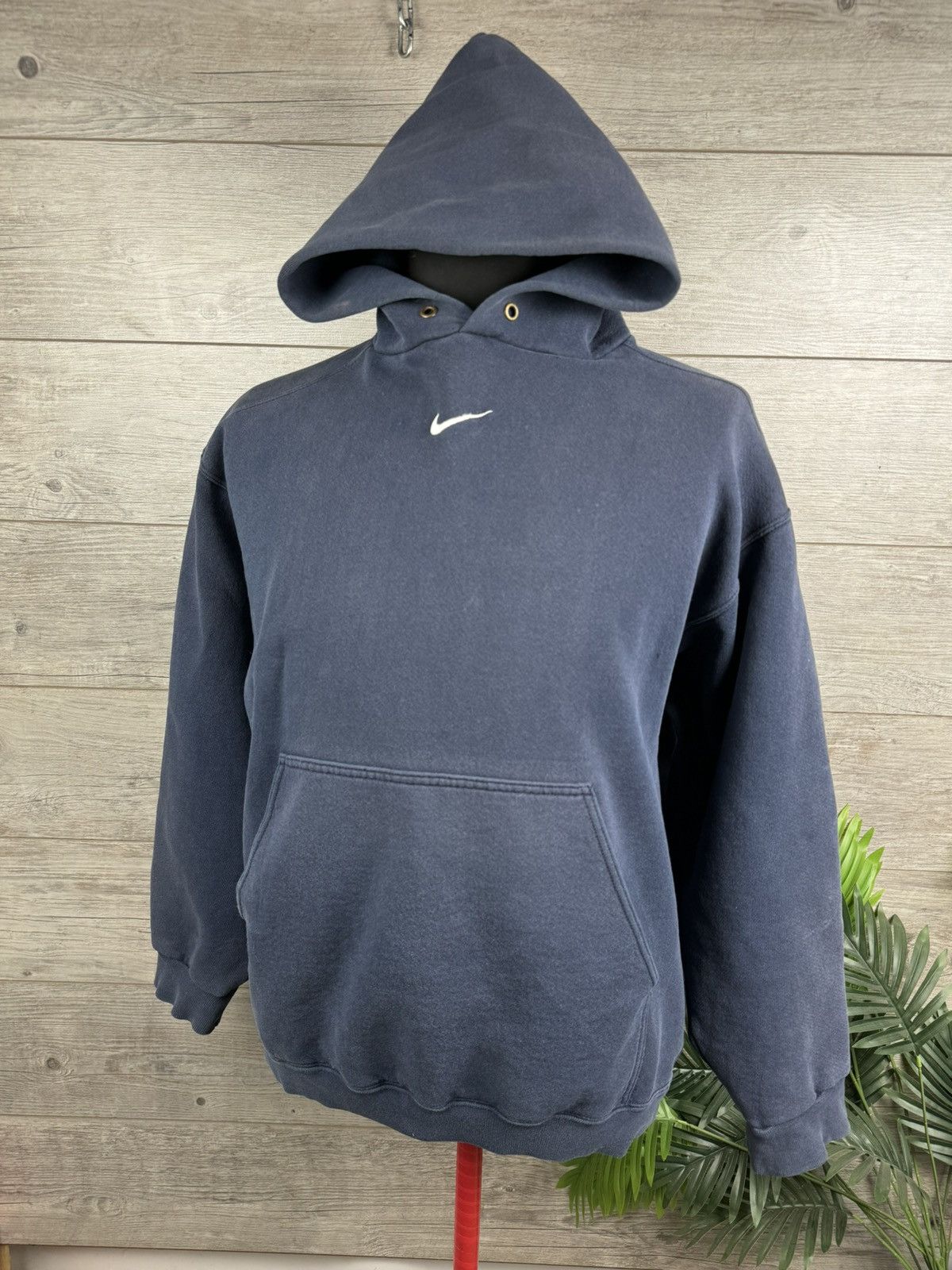 Grey Nike center swoosh hoodie online M vintage Travis Scott retro pullover unisex gray