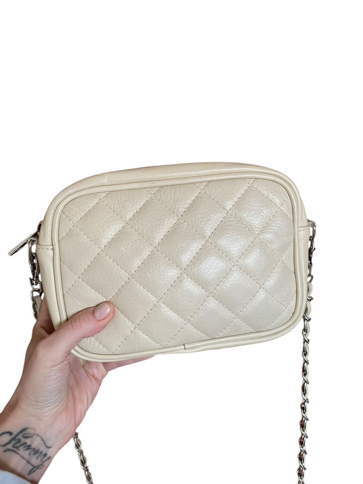 Vintage Y2K / 2000s Prodotto Artigianale Leather Purse cream Size ONE SIZE - 3 Thumbnail