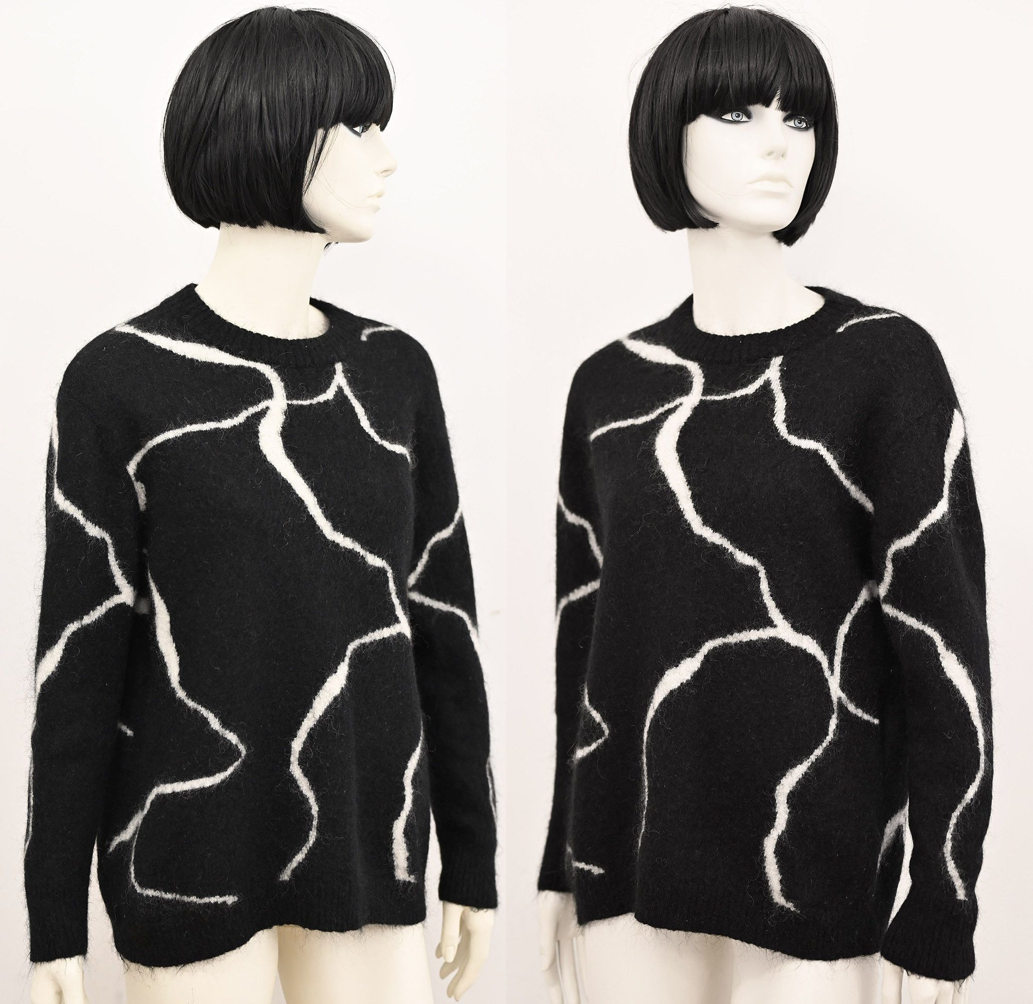 Bruuns Bazaar Bruuns Bazaar chunky knit relaxed jumper in black Size S / US 4 / IT 40 - 4 Thumbnail