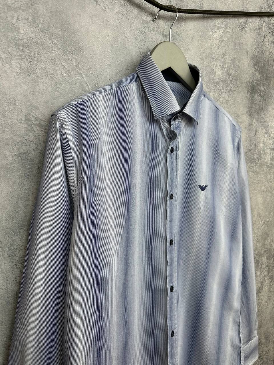 Emporio Armani Emporio Armani Vintage Striped Button Up Shirt Made Italy LS Size US M / EU 48-50 / 2 - 3 Thumbnail