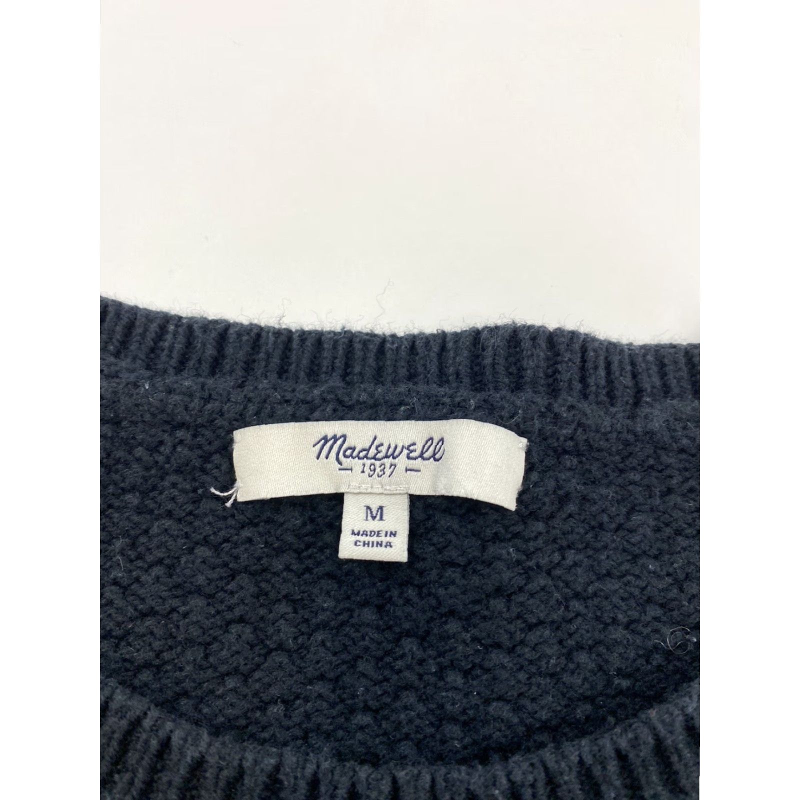Madewell Madewell Knit Sweater Womens Medium Black Pullover Crew Neck Cotton Knit M Black Womens Mens? Size M / US 6-8 / IT 42-44 - 3 Thumbnail