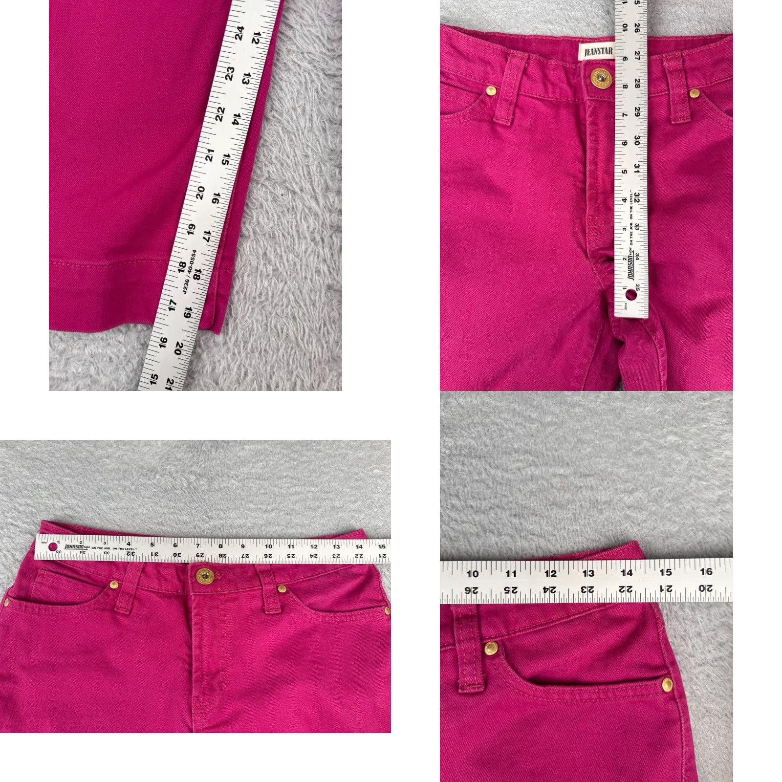Vintage Jeanstar Jeans Womens Capri Mid Rise Pink Cotton Blend Embroidered 28x20 Denim 5-Pocket Zipper Distressed Button - Vintage: No Size 30" / US 8 / IT 44 - 8 Thumbnail