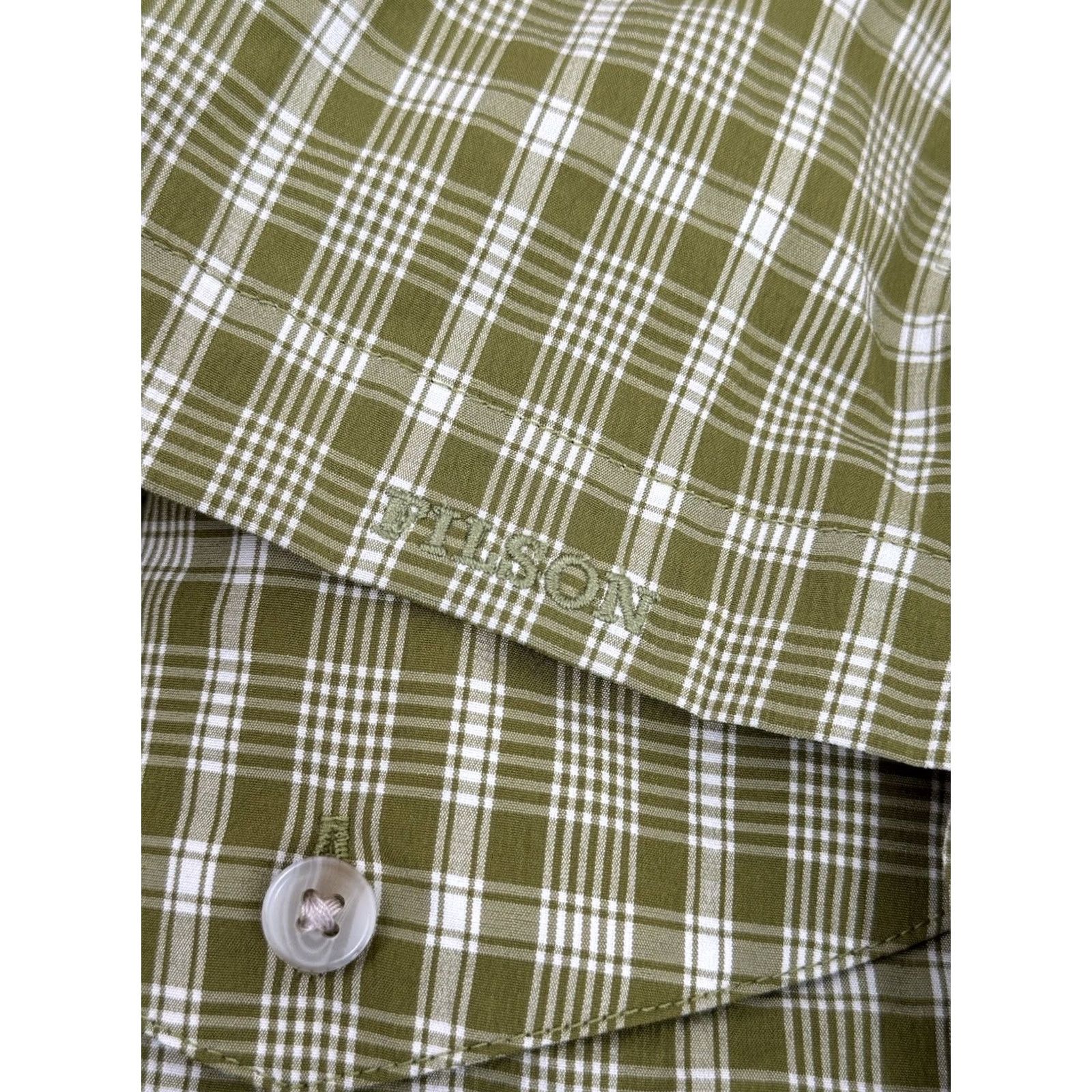 Filson Filson Shirt Mens L Vented Embroidered Plaid Fishing Hunting Button-Up Green White 90s Theme Fish Size US L / EU 52-54 / 3 - 7 Thumbnail